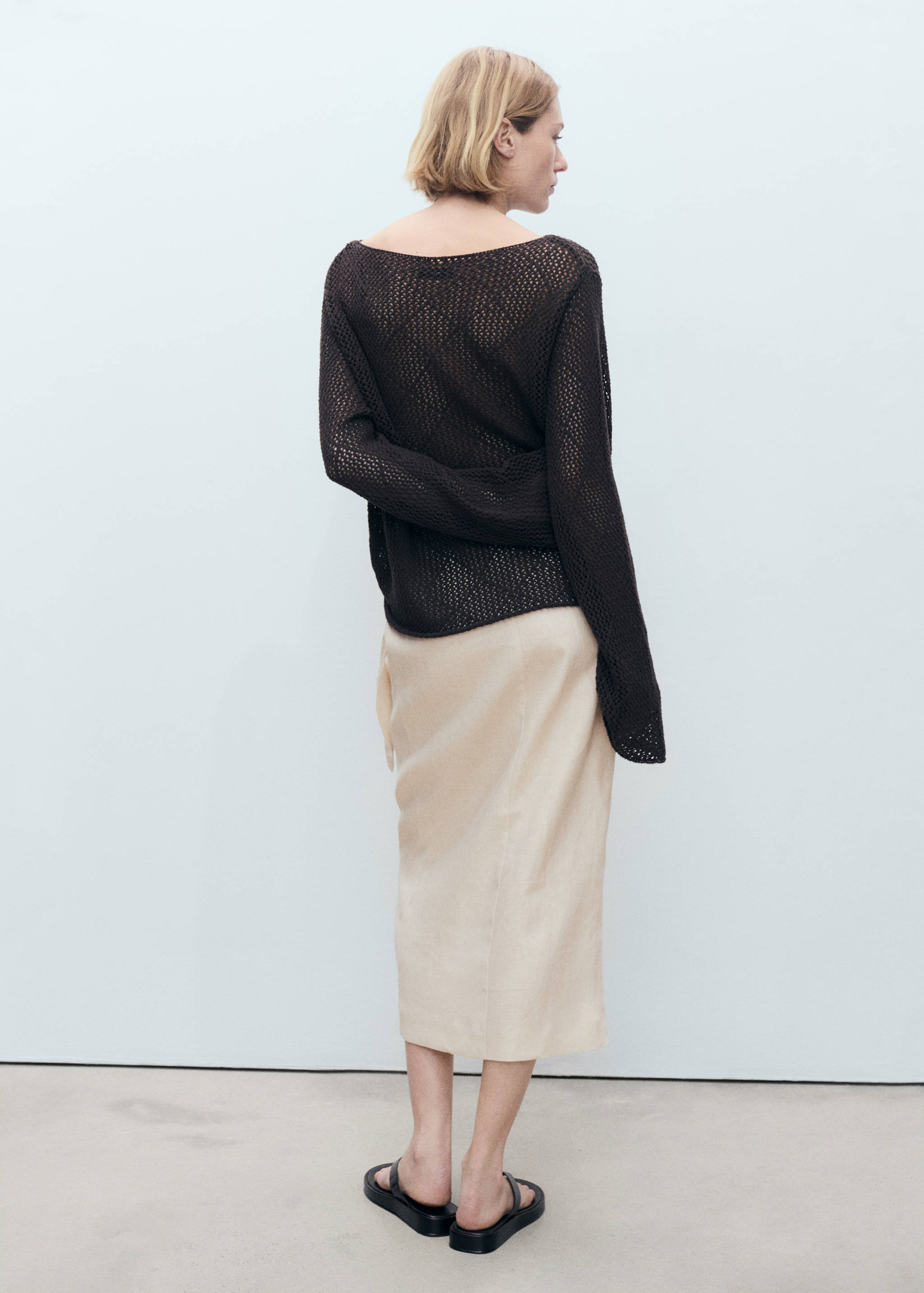 Linen sarong skirt - Reverse of the article