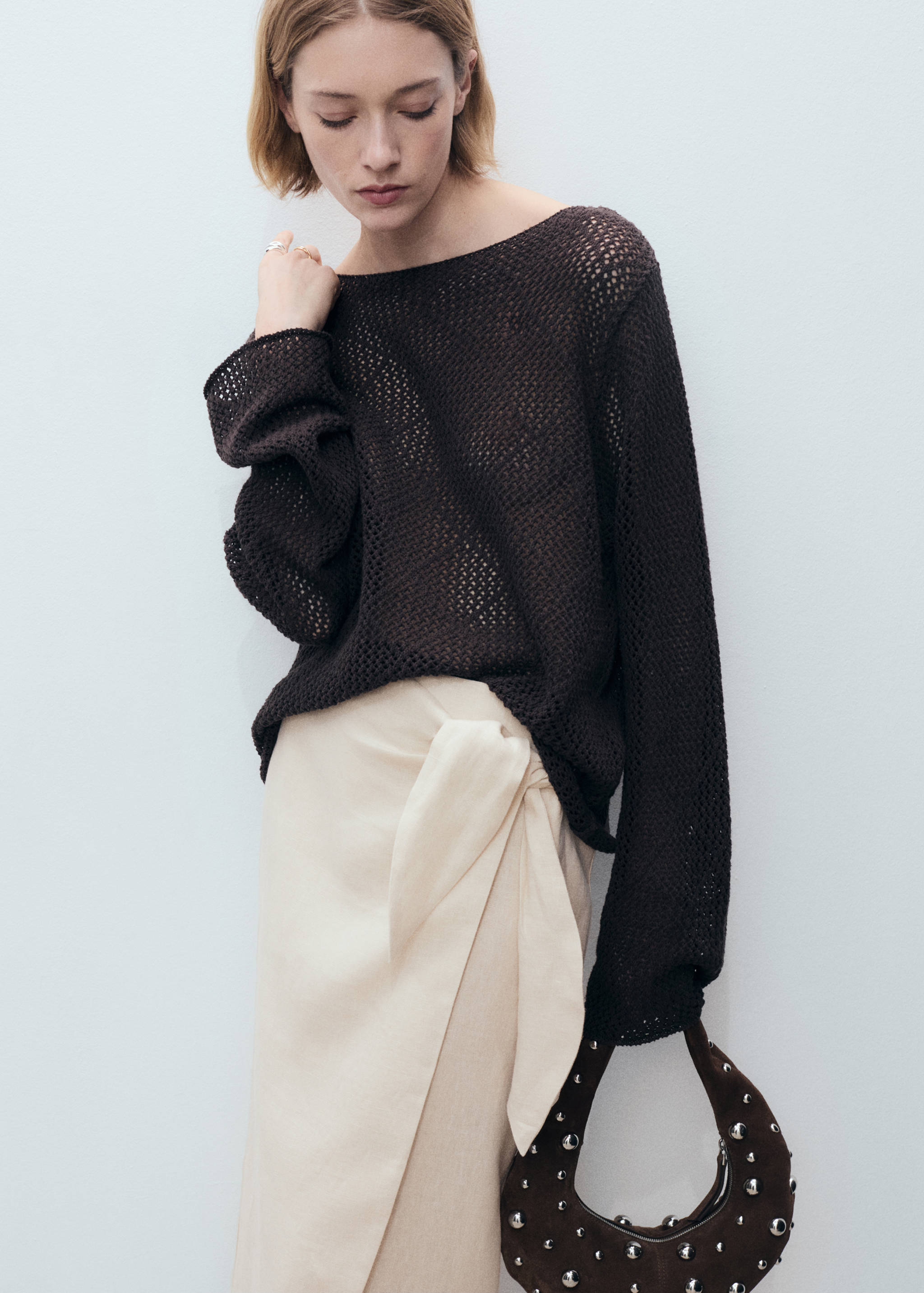 Linen sarong skirt - Details of the article 1