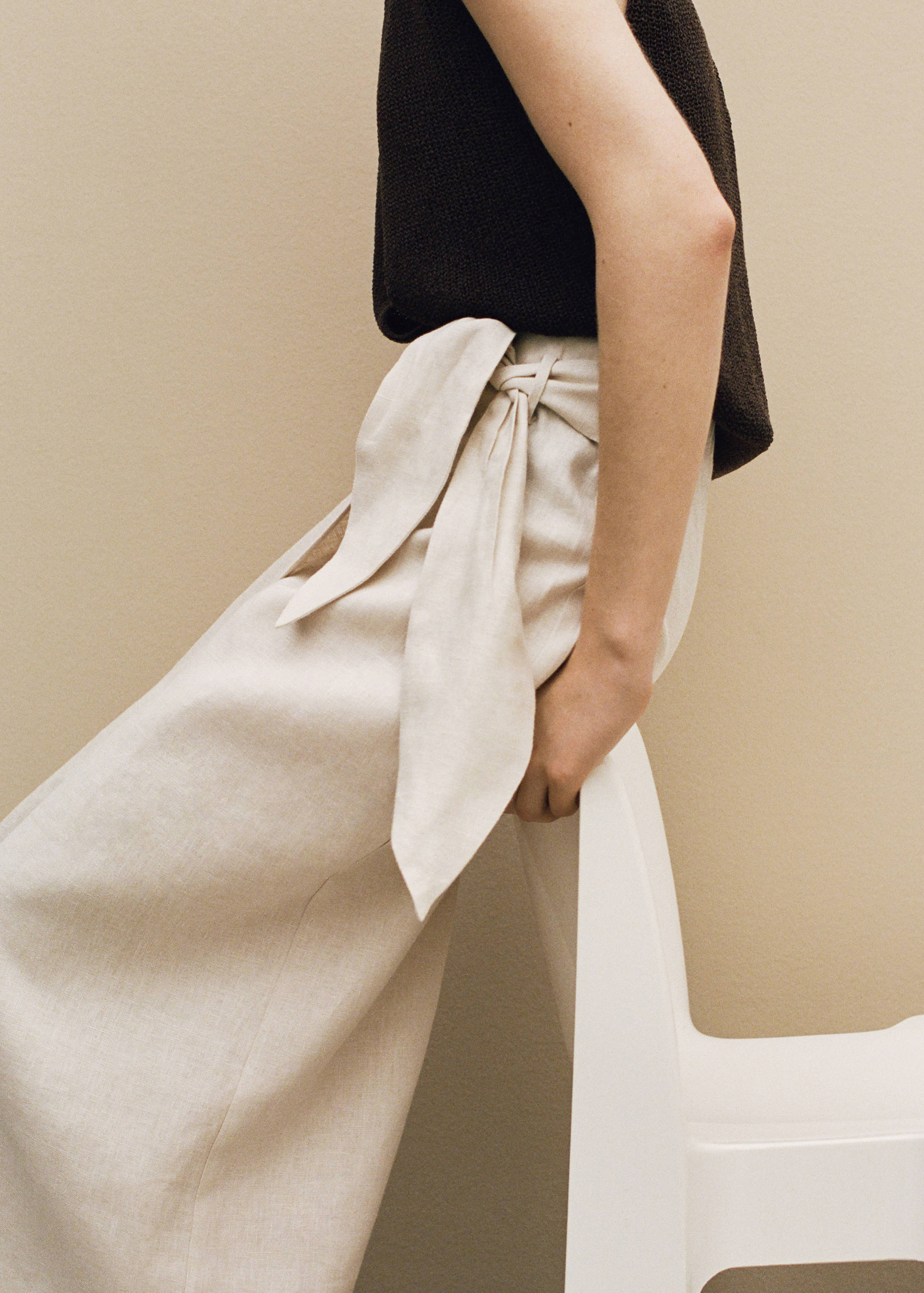 Linen sarong skirt - Details of the article 9