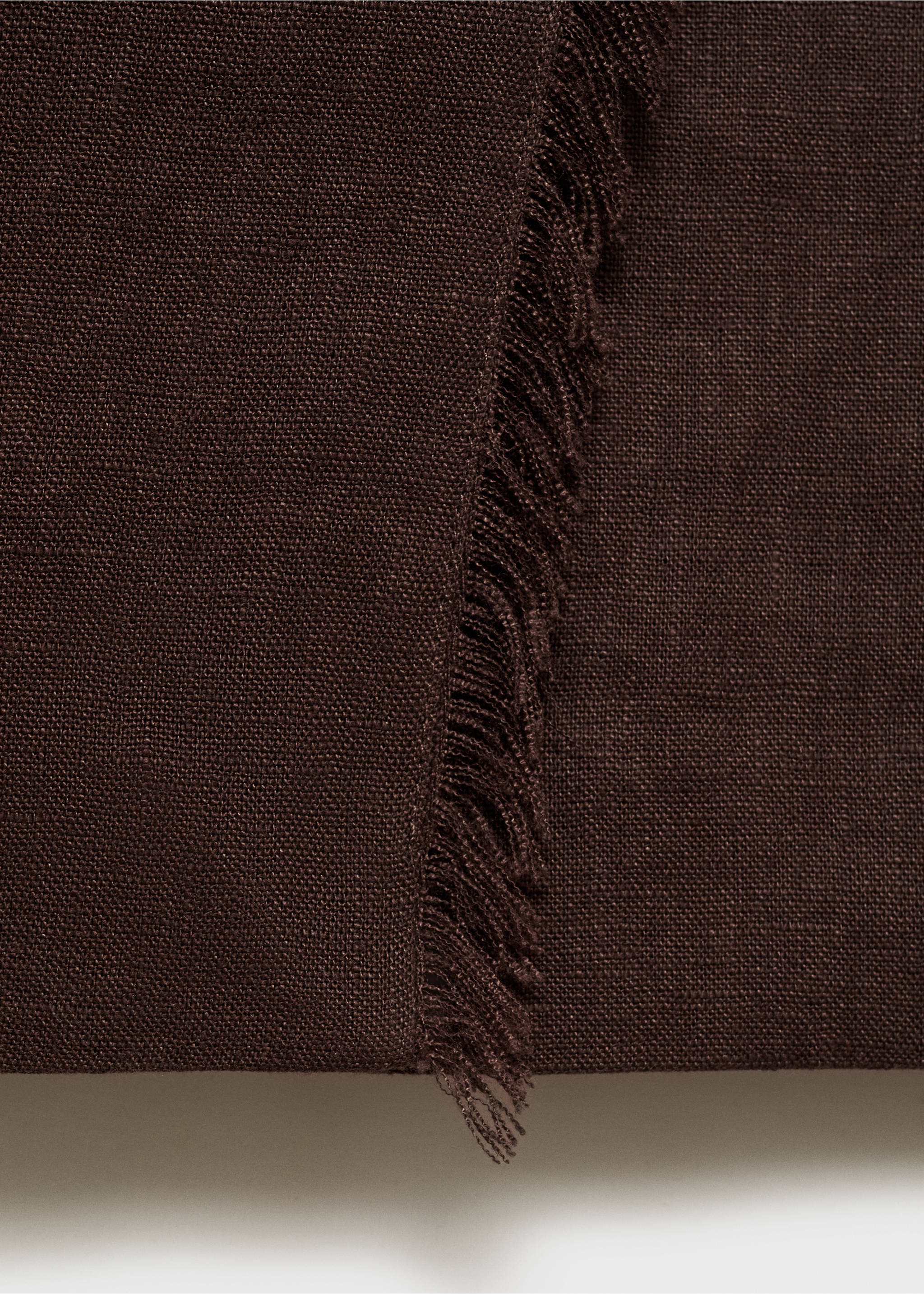 Linen sarong skirt - Details of the article 0, Chocolate. Ref: 87067175-00.