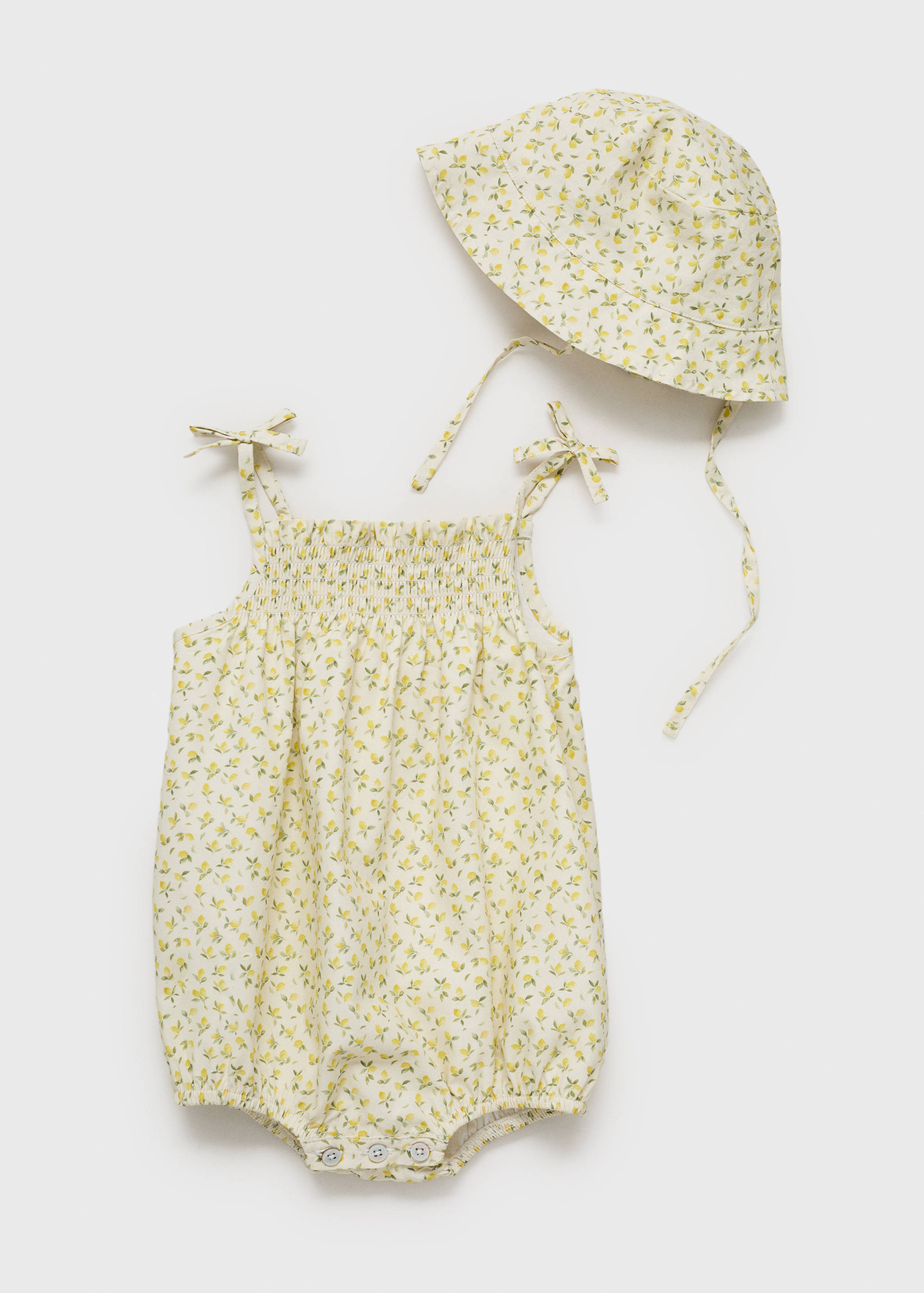 Print cotton one-piece suit - Details of the article 0