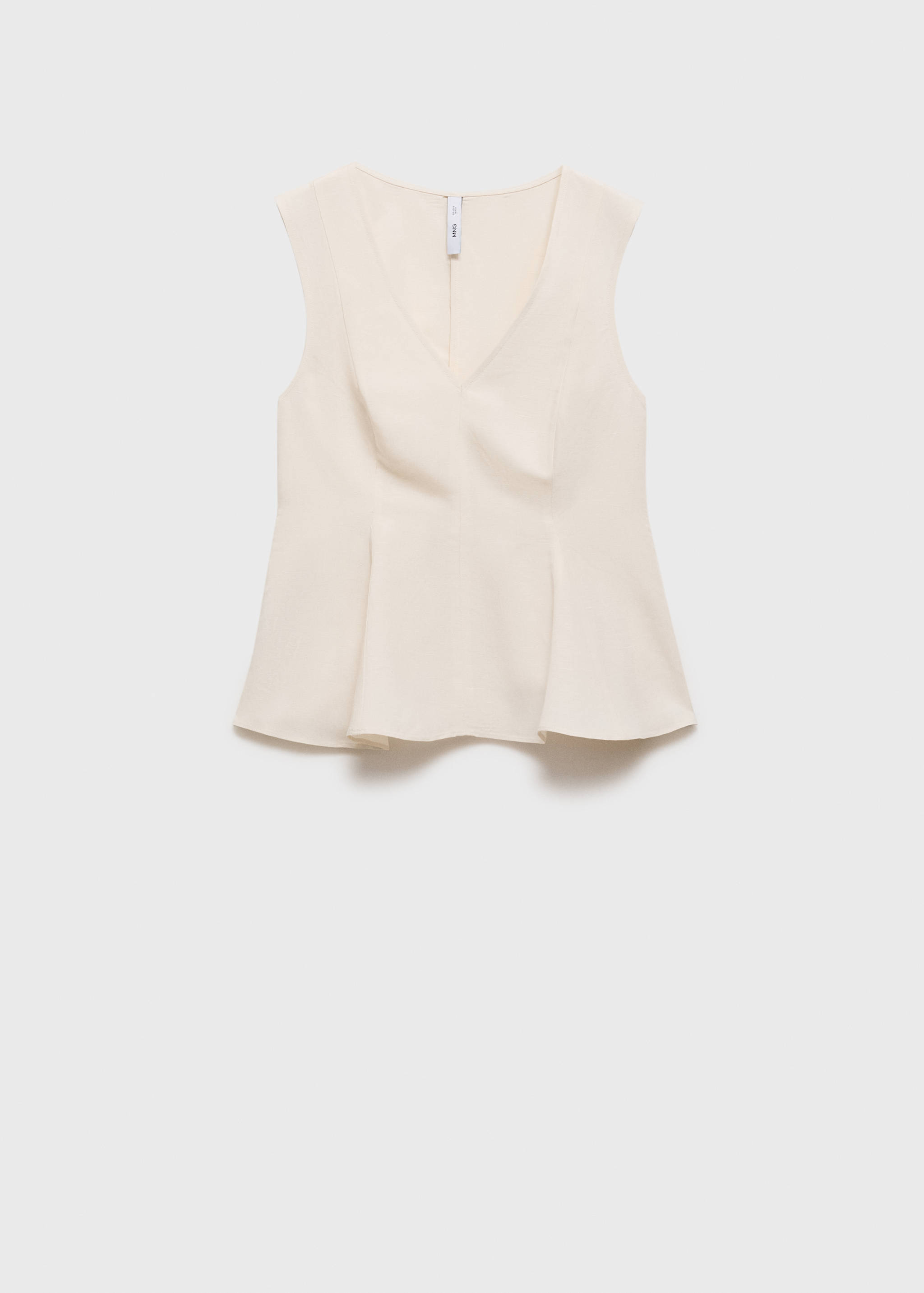 Top peplum com mistura de linho - Artigo sem modelo