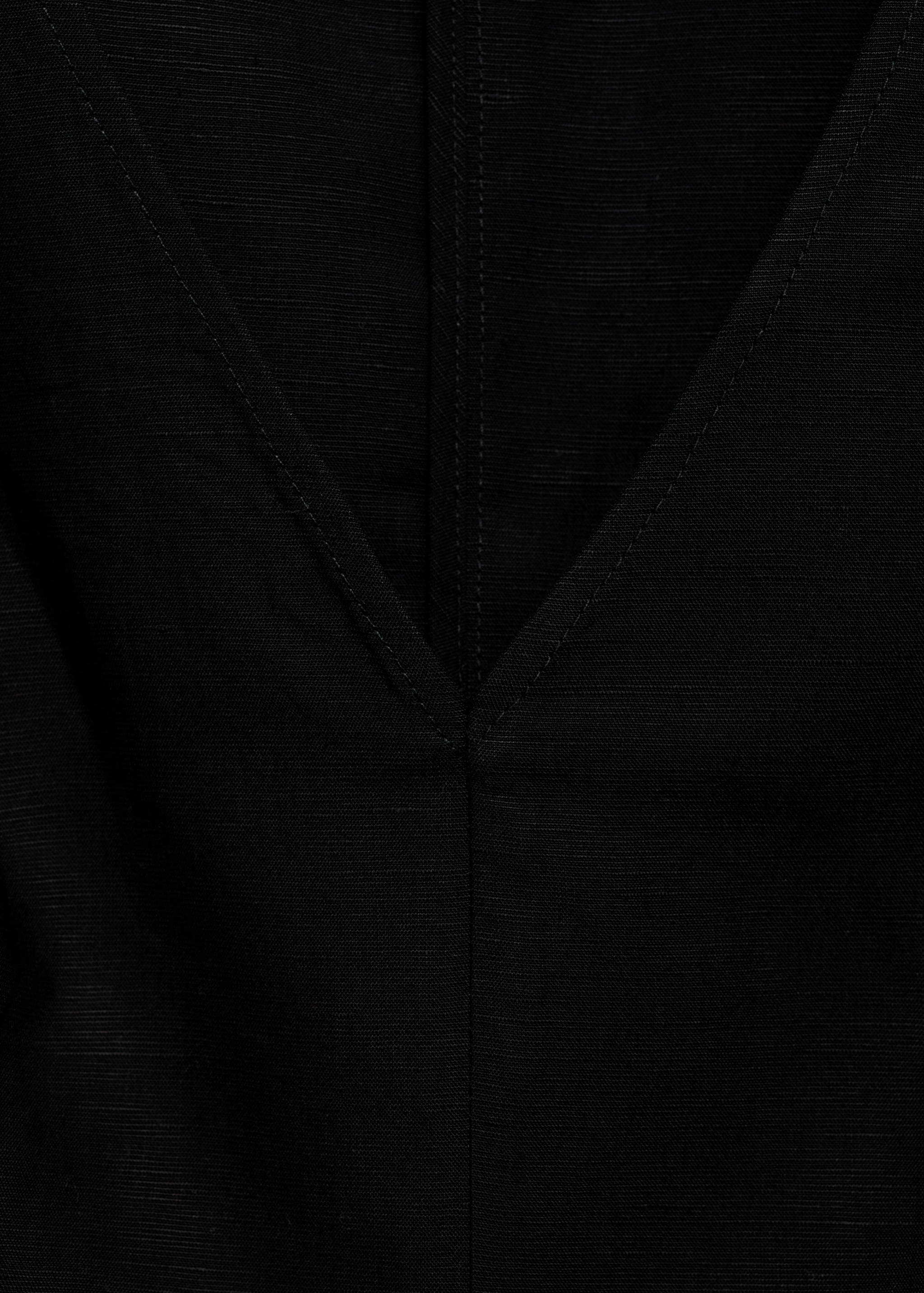 Linen-blend peplum top - Details of the article 0