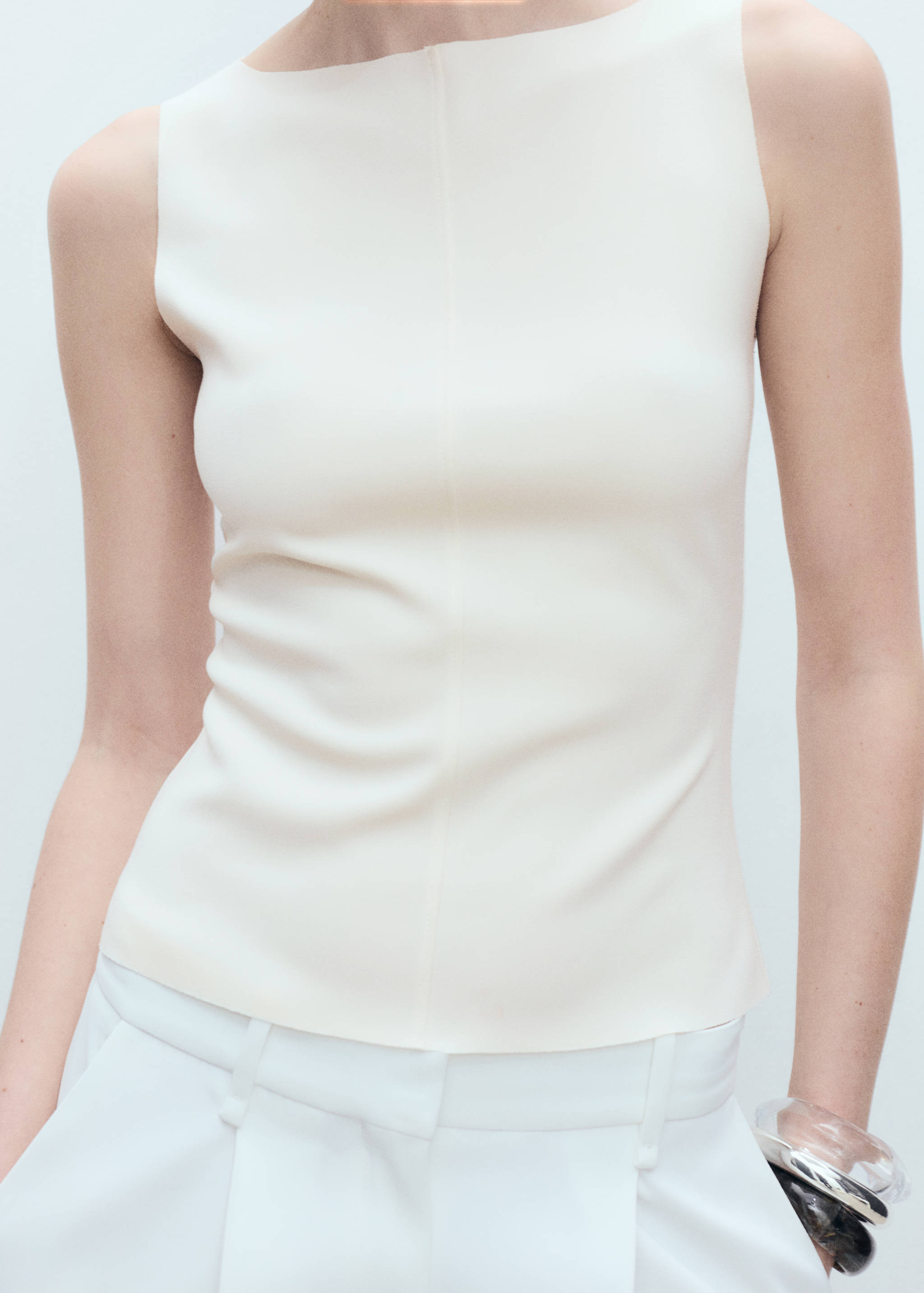 Boat-neck knitted top - Details of the article 6