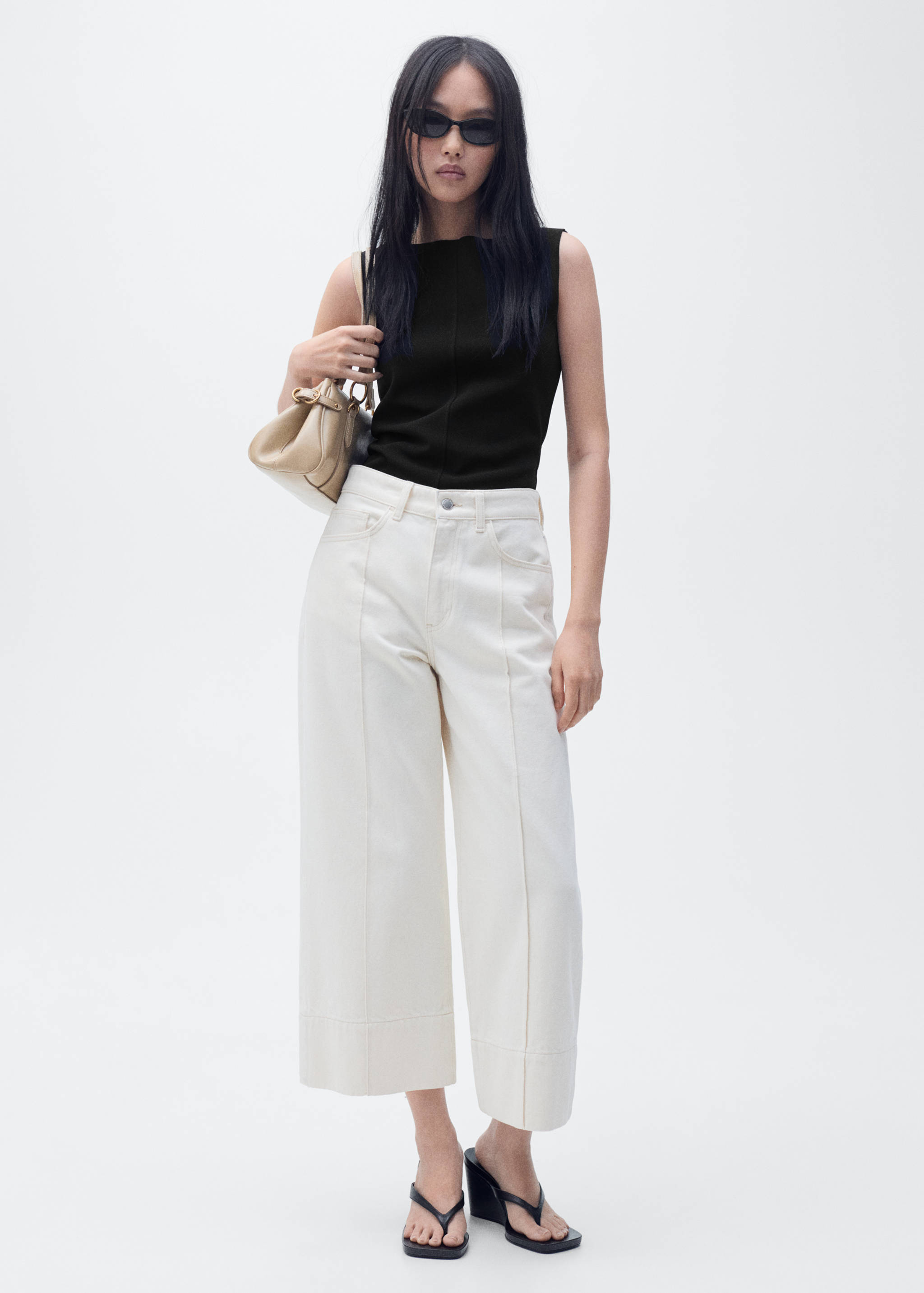 Boat-neck knitted top - General plane