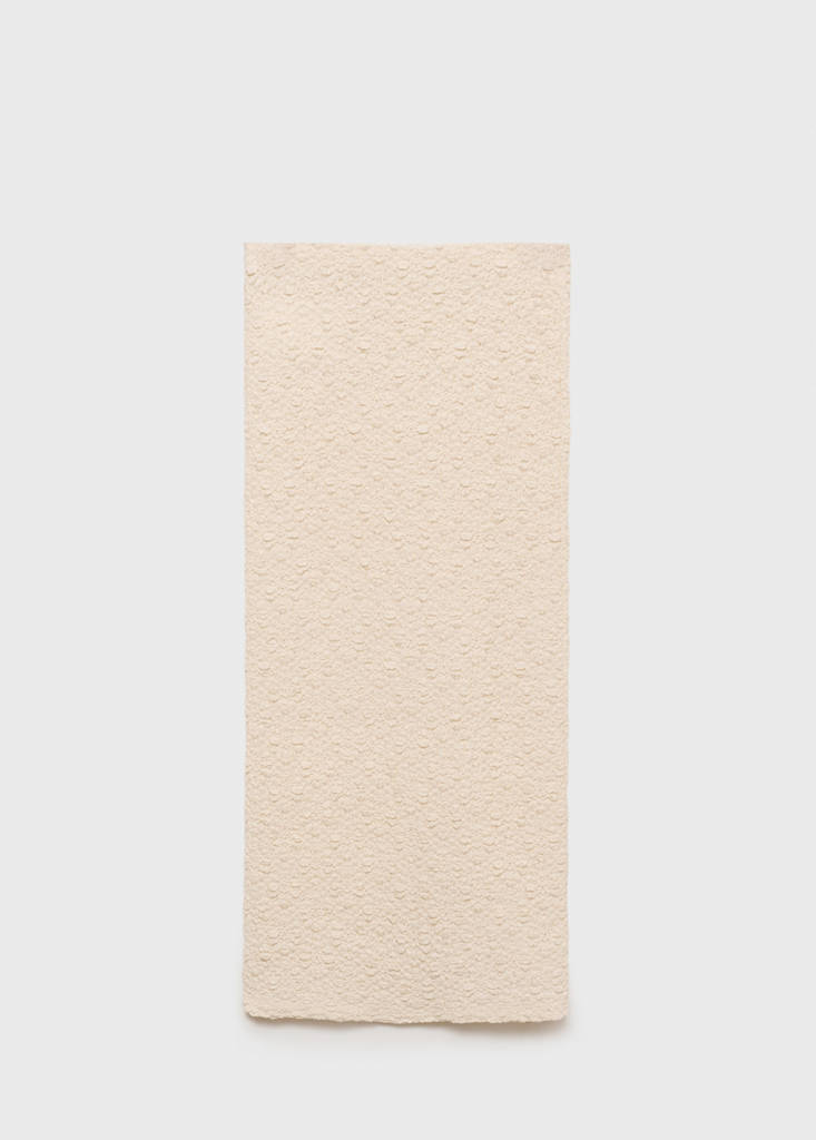 Textured fitted skirt — Ecru