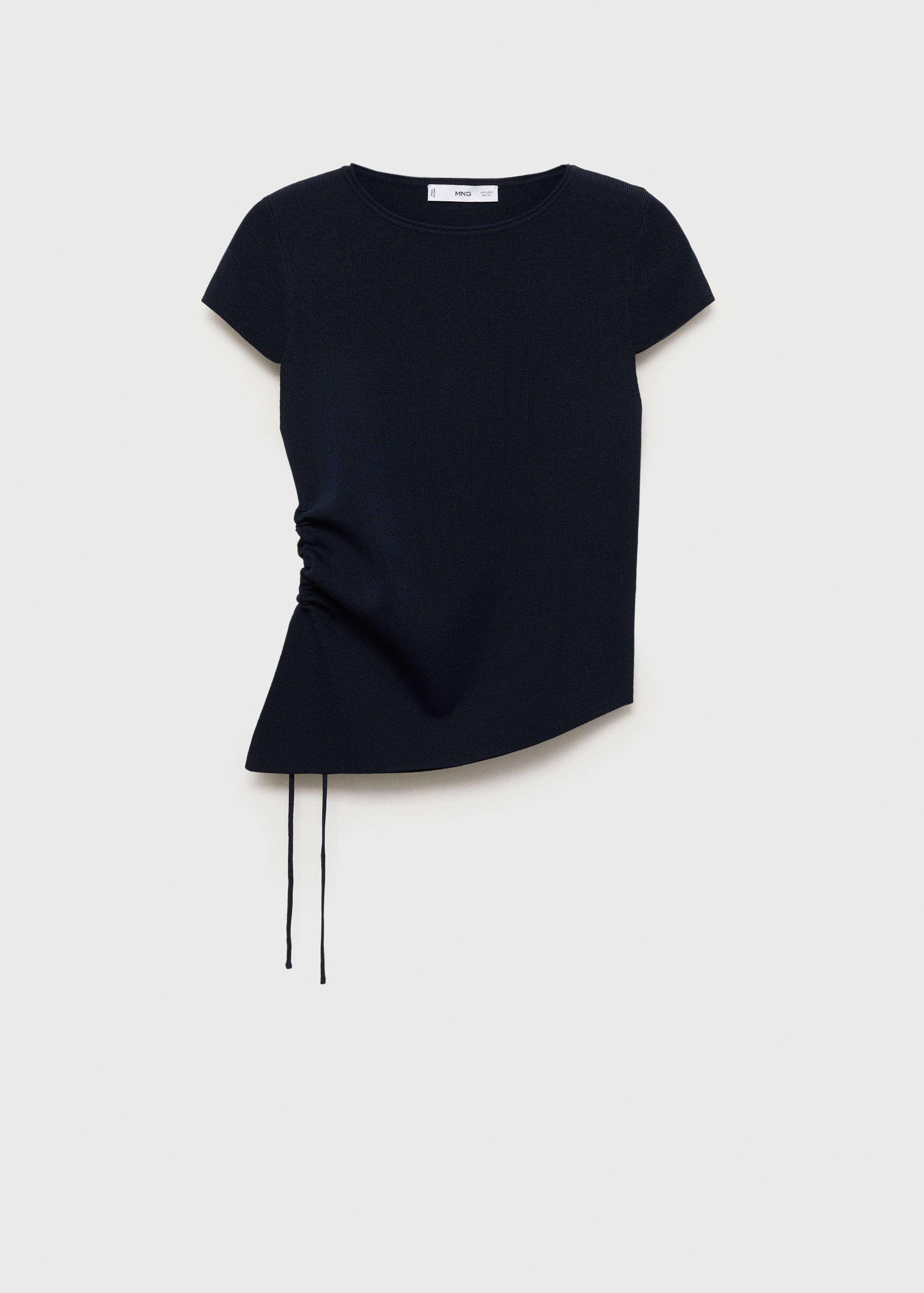 Knitted sweater with asymmetrical hem - Article without model