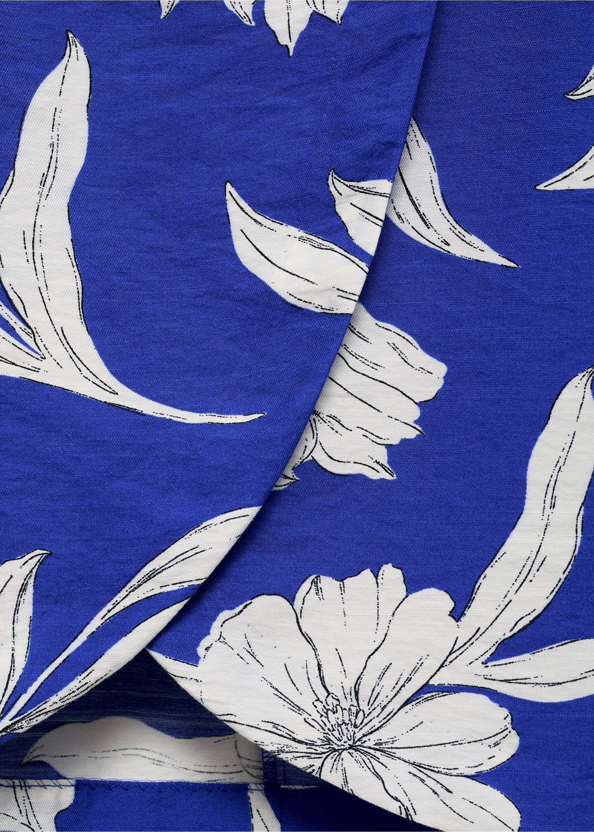 Jupe portefeuille à fleurs - Détail de l'article 8, Bleu. Ref: 87067186-00.