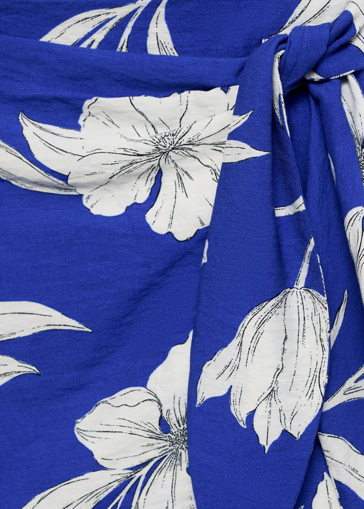 Floral sarong skirt — Blue