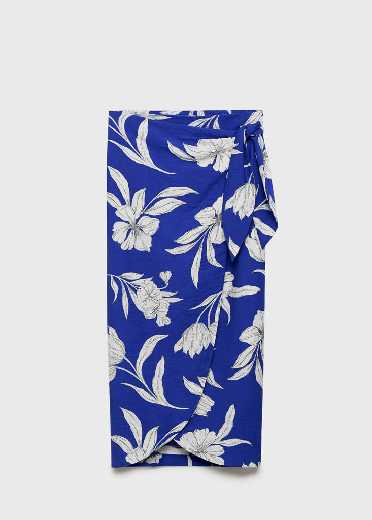 Floral sarong skirt — Blue