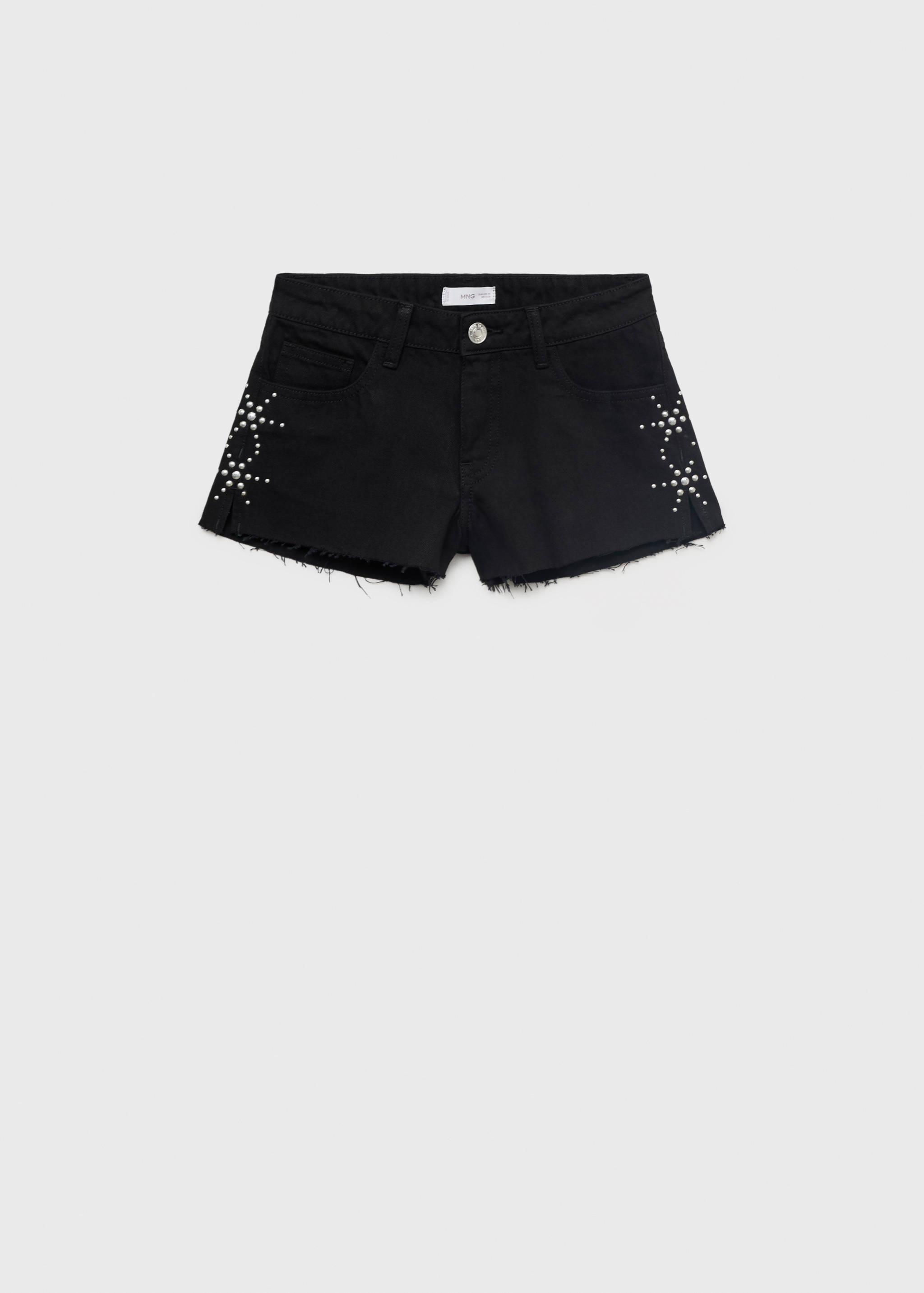 Studded denim shorts - Article without model