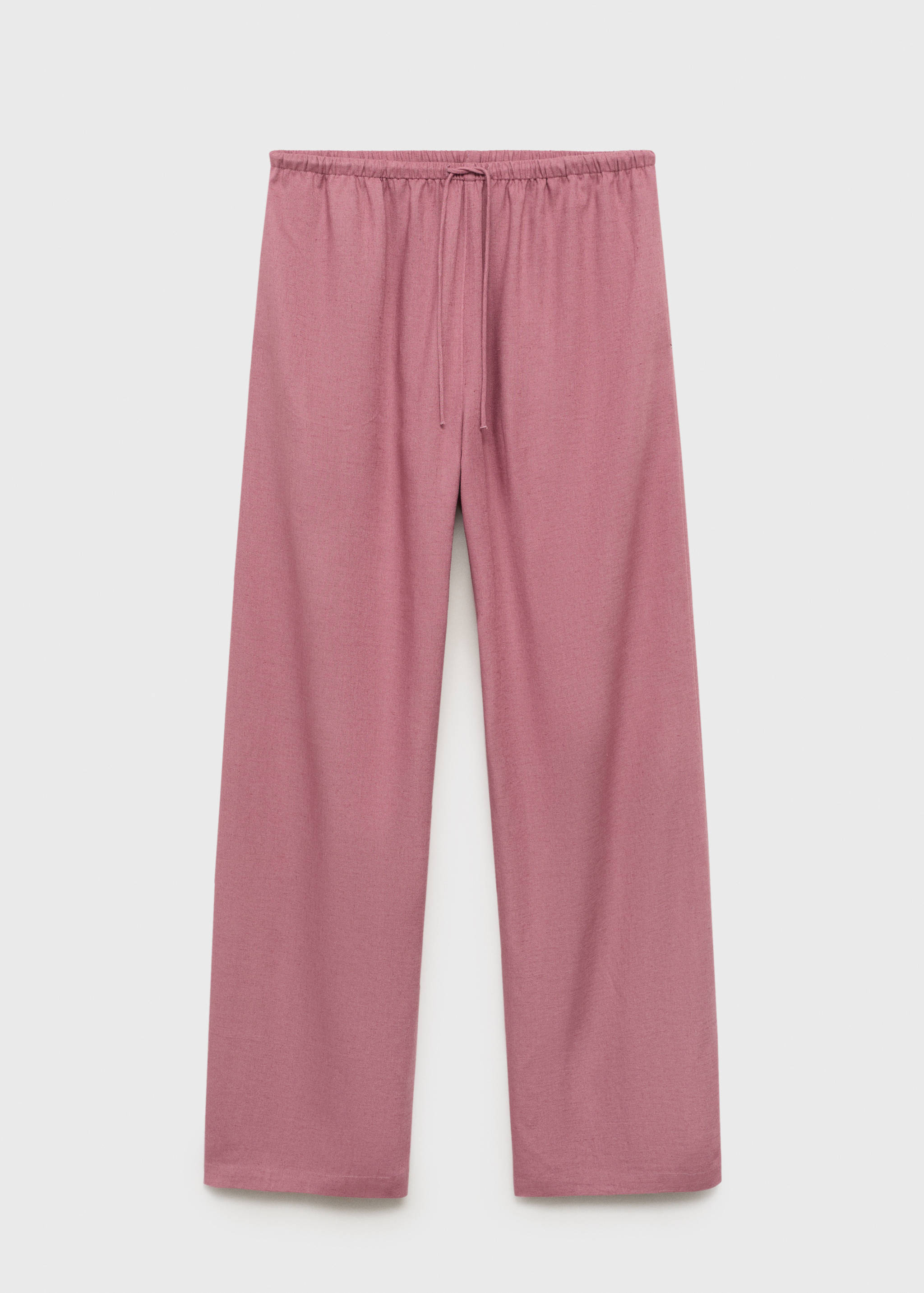 Straight linen-blend trousers - Article without model