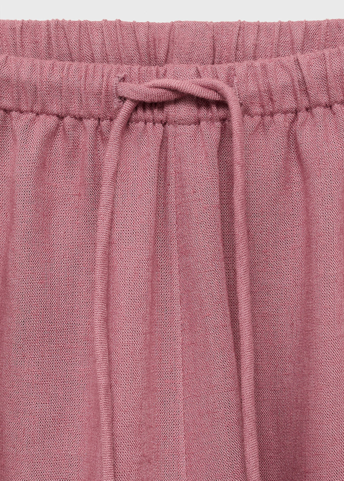 Straight linen-blend trousers — Pastel Pink