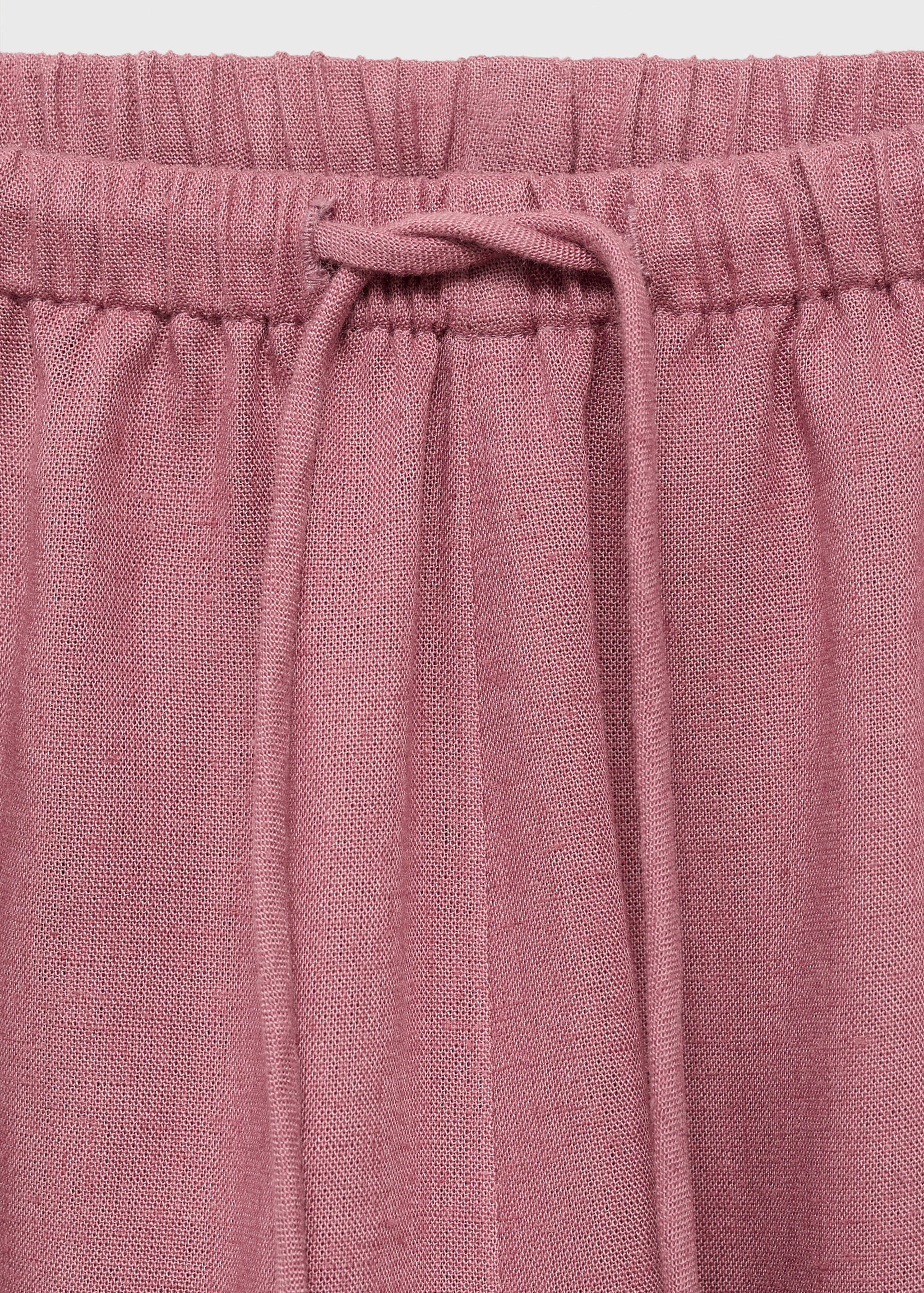 Straight linen-blend trousers - Details of the article 8