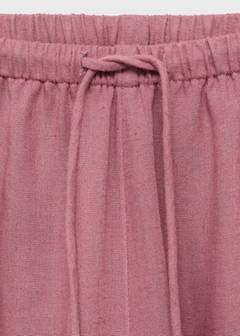 Straight linen-blend trousers — Pastel Pink 6
