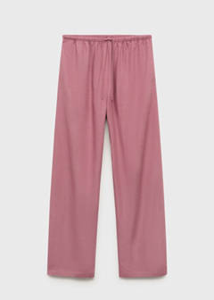 Straight linen-blend trousers — Pastel Pink 3