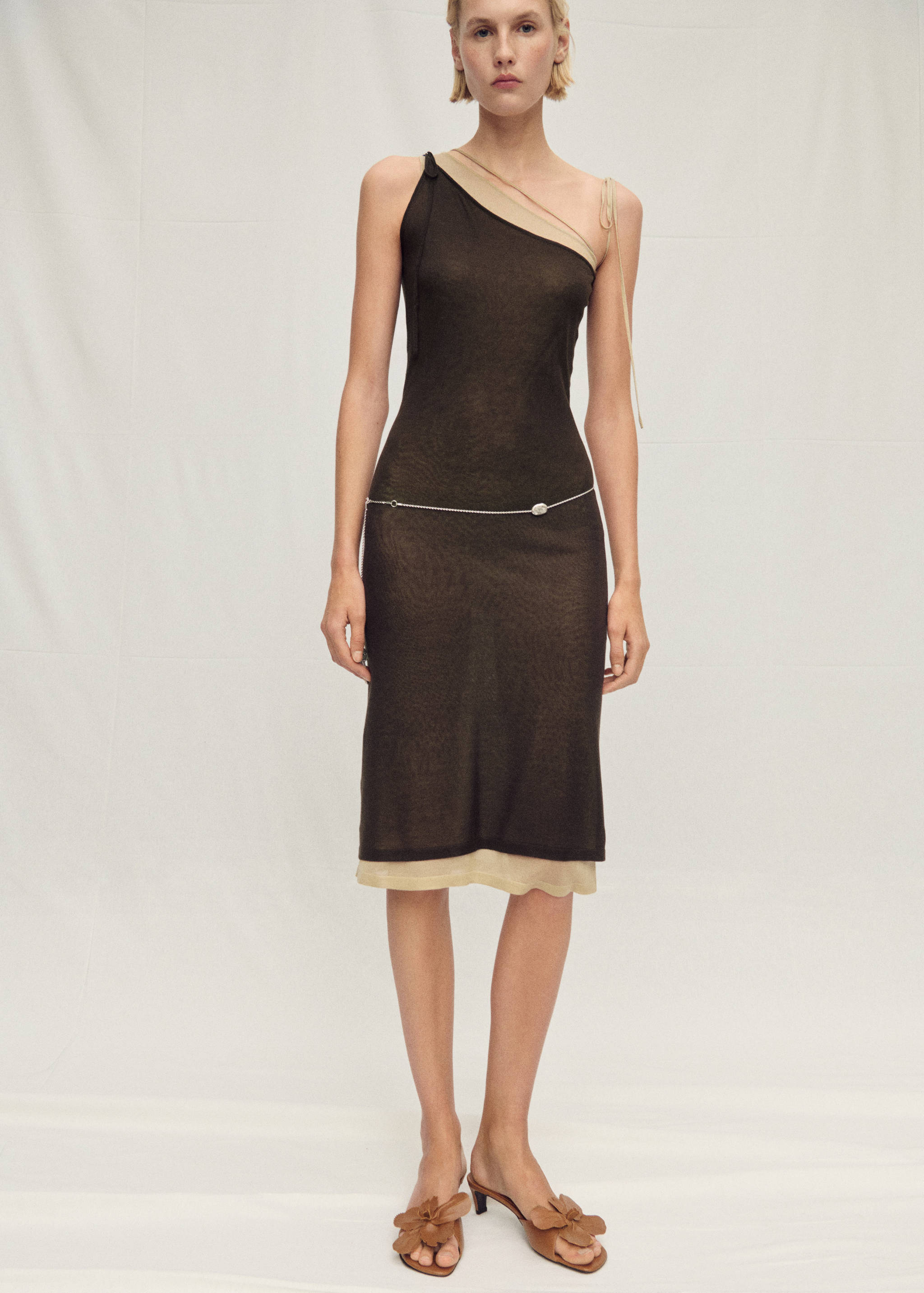 Combined lyocell knitted dress - General plane