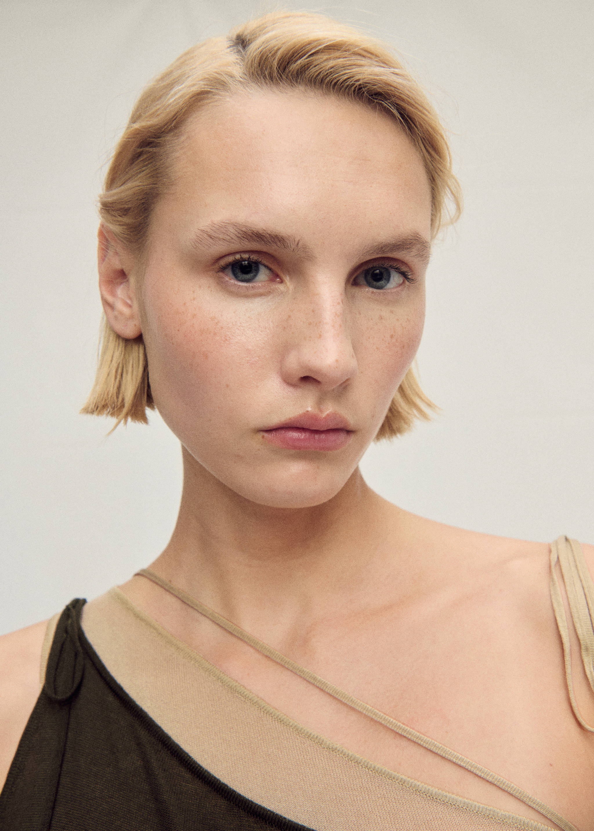 Combined lyocell knitted dress - Details of the article 2