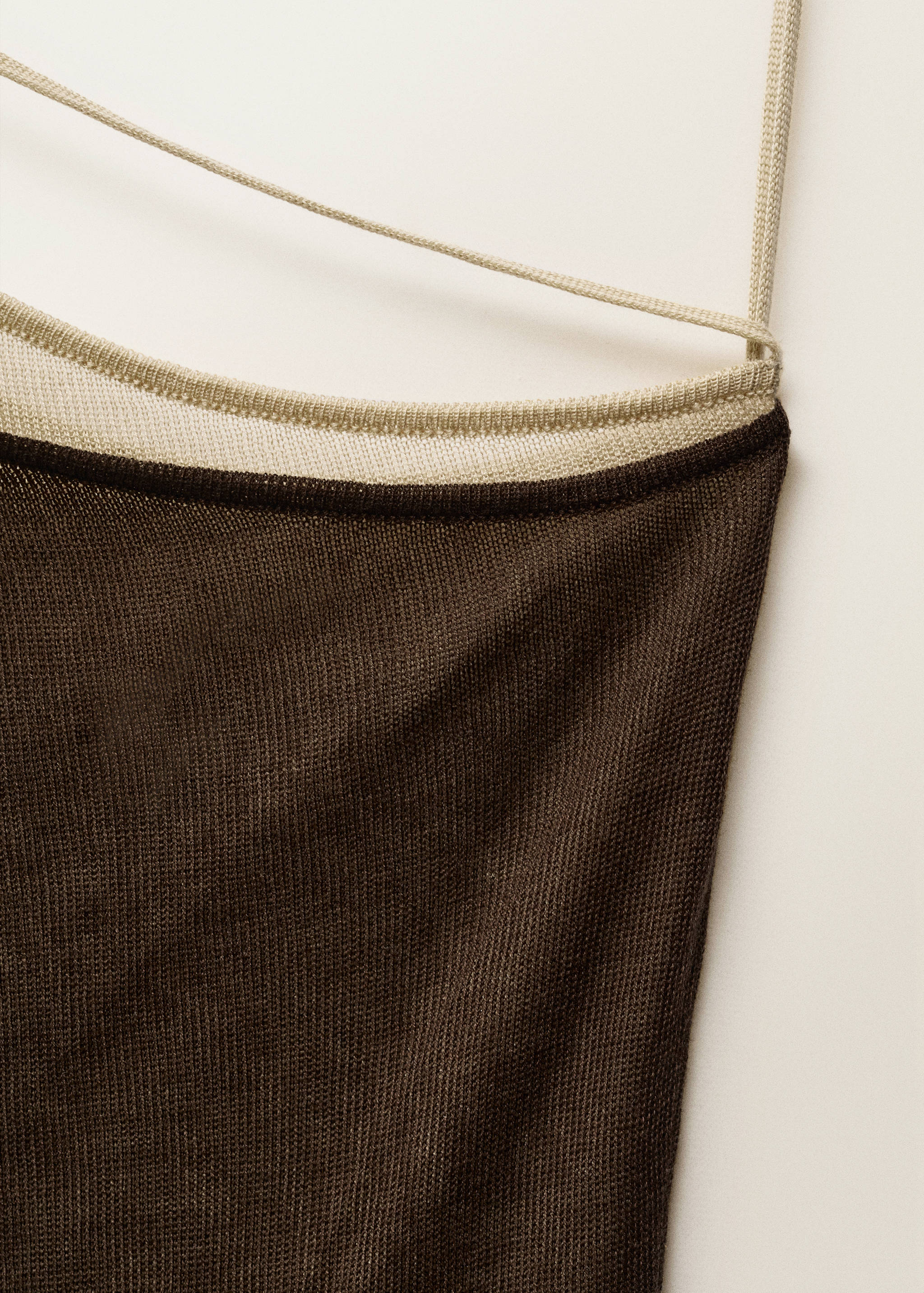 Combined lyocell knitted dress - Details of the article 8
