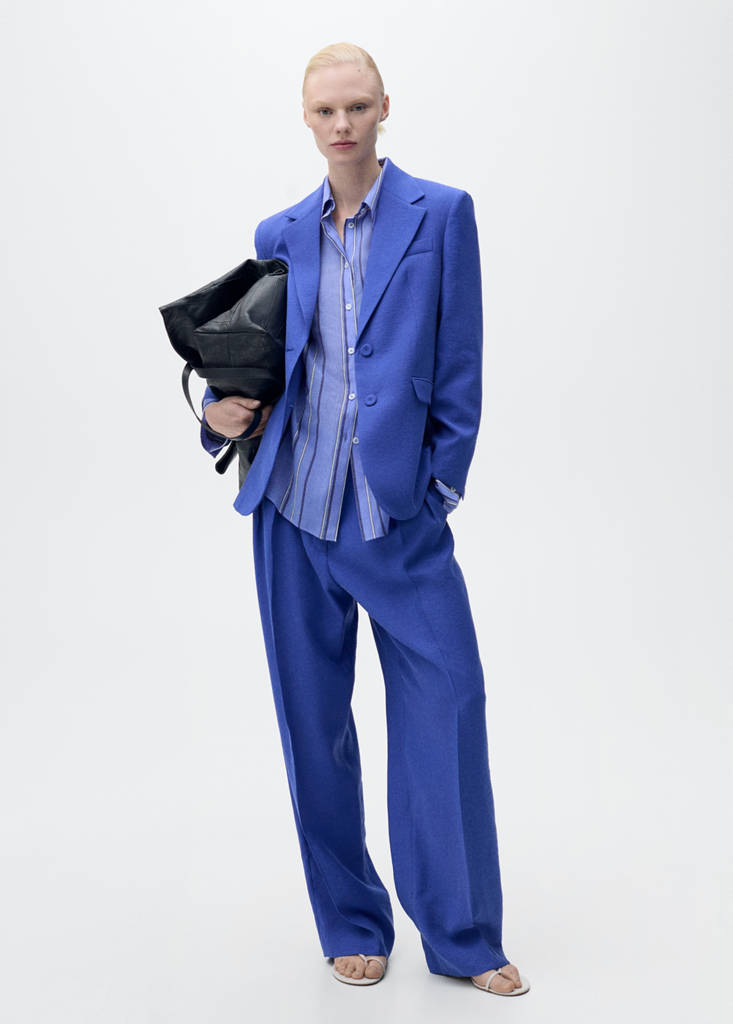 Structured suit blazer — Blue