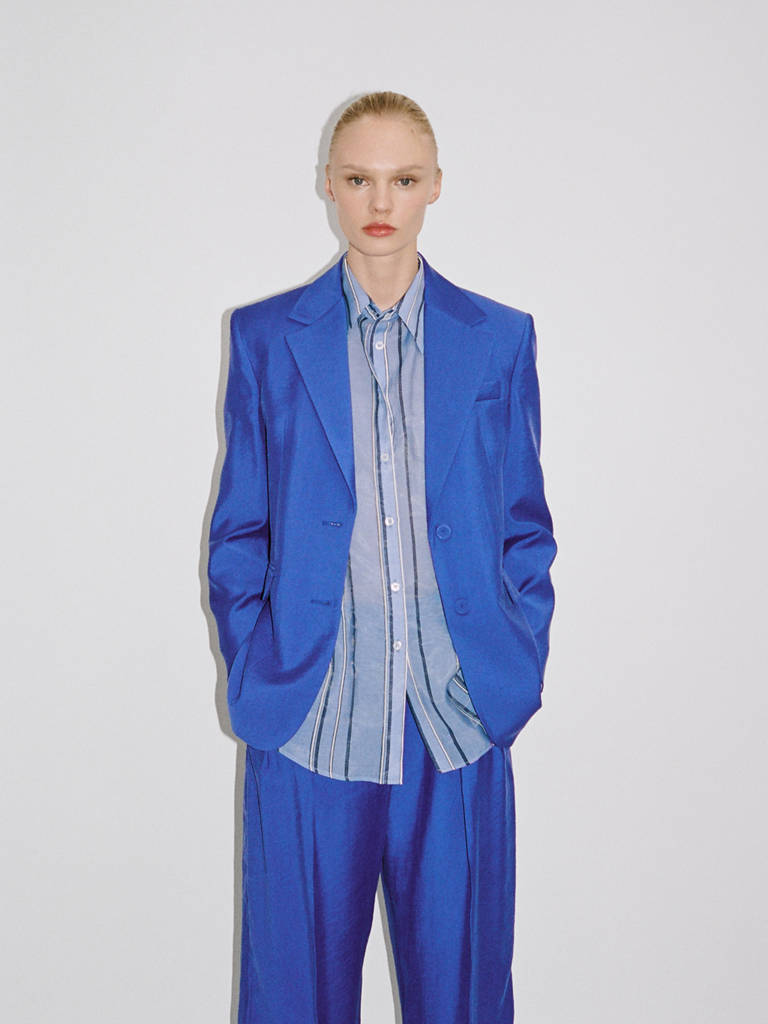 Structured suit blazer — Blue