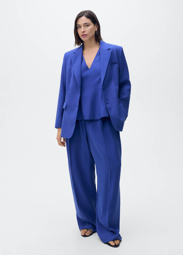 Structured suit blazer — Blue