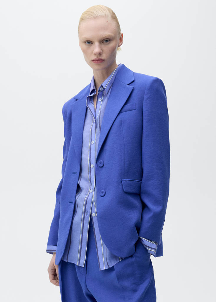 Structured suit blazer — Blue