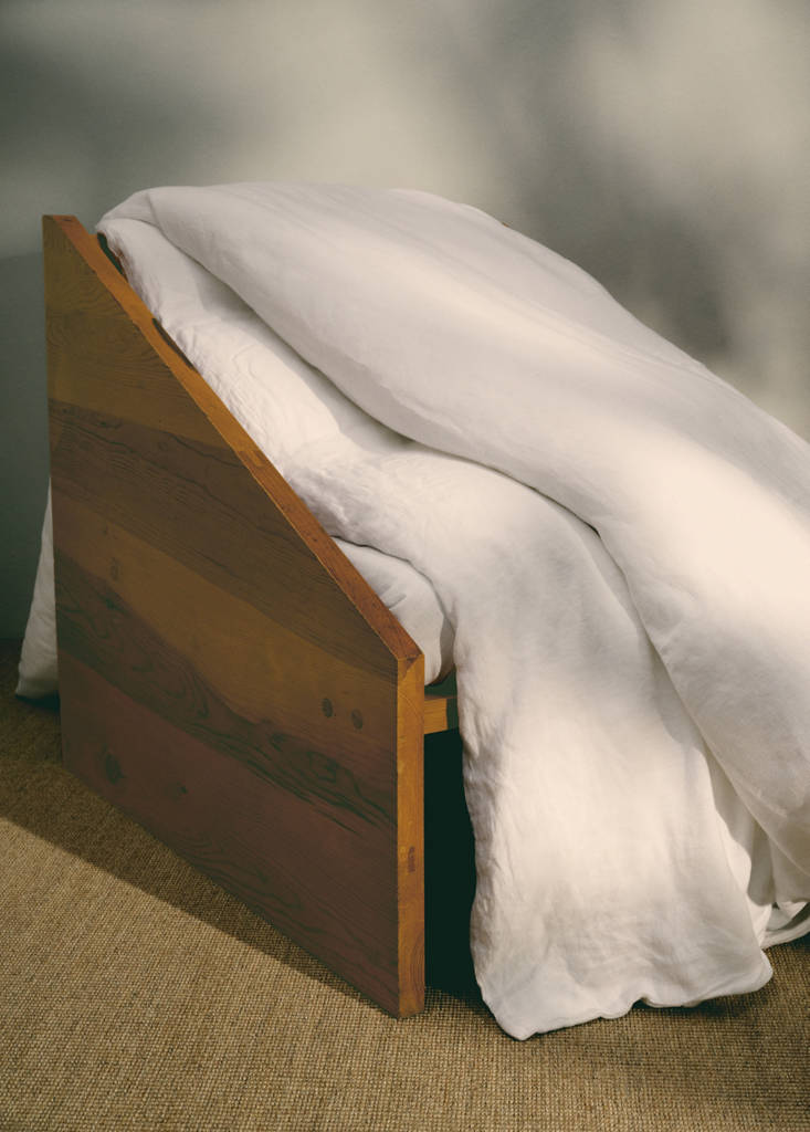 Washed linen duvet cover for 150/160 cm bed — White