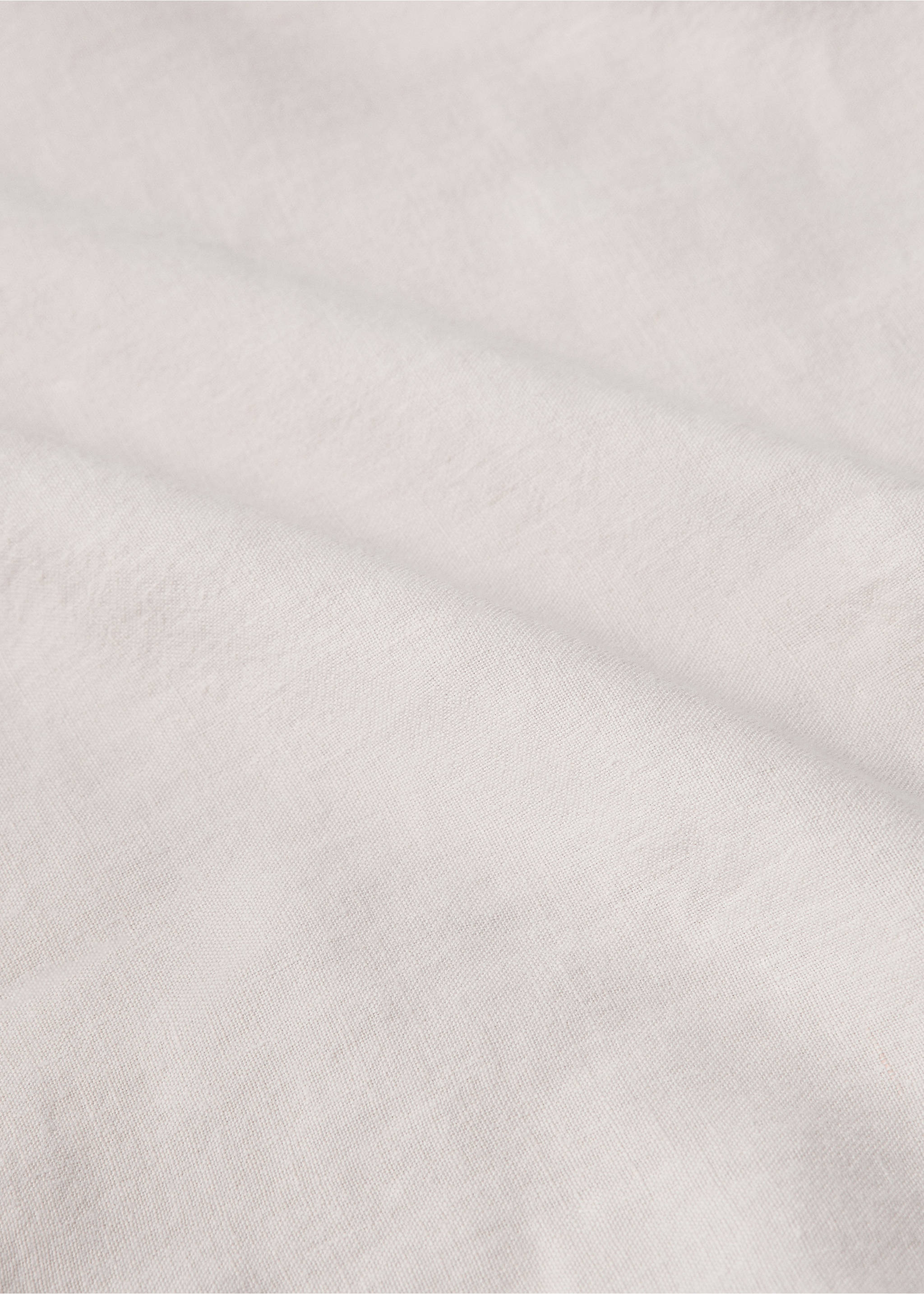 Washed linen duvet cover for 150/160 cm bed - Details of the article 2, Beige. Ref: 87067195-00.