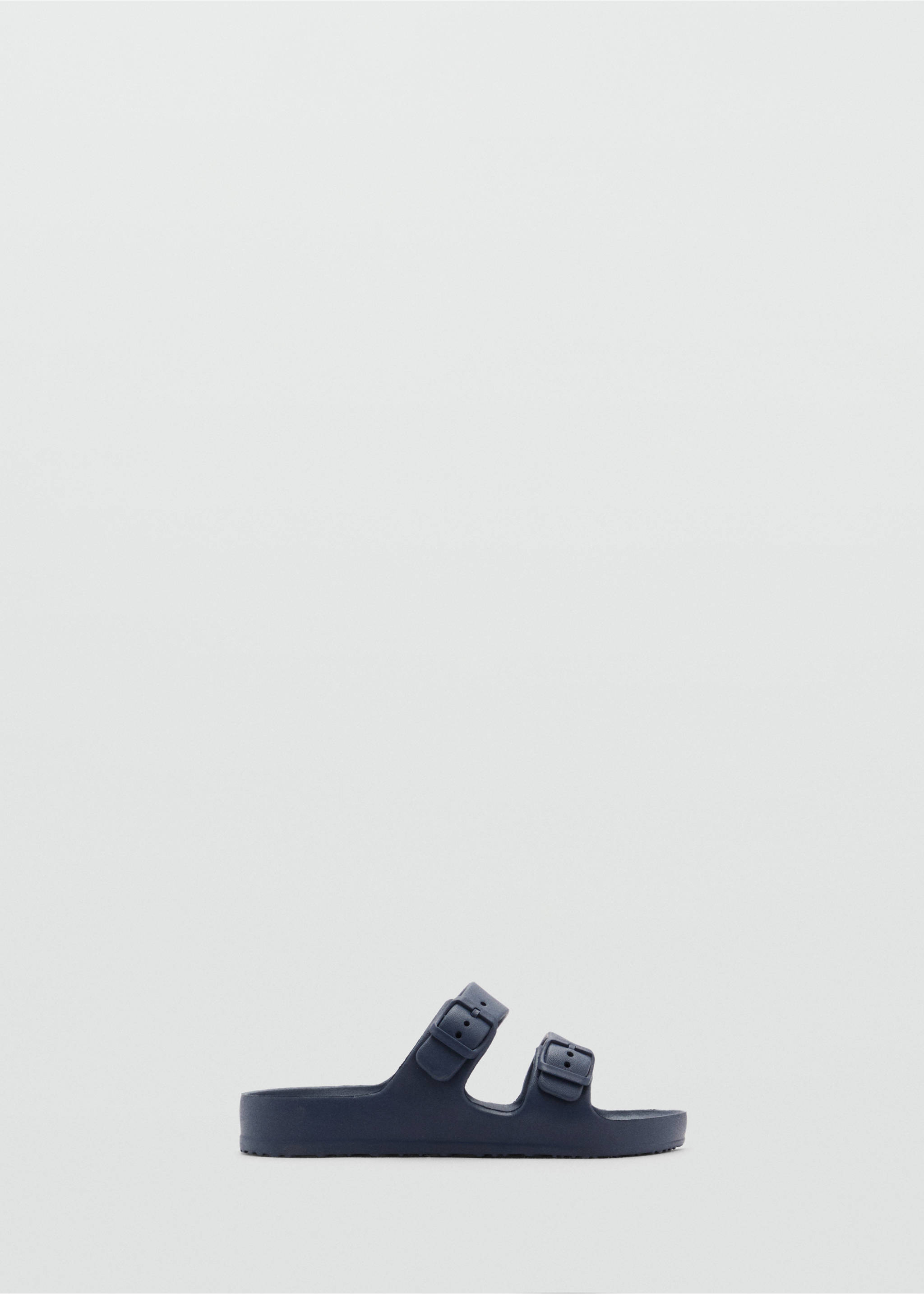 Flip-flops with buckle straps - Article without model, Blue. Ref: 87067675-00.