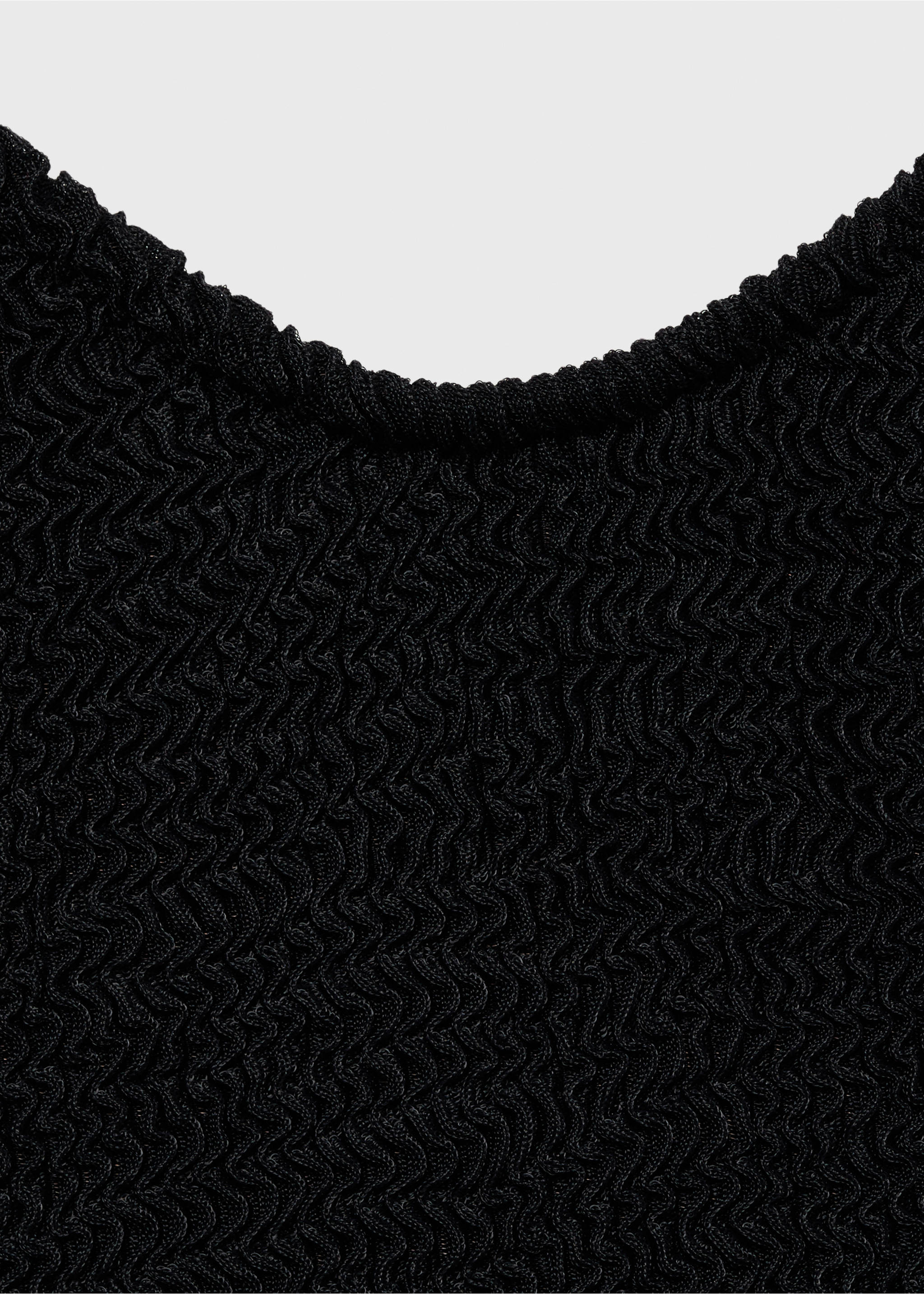 Textured swimsuit with straps - Details of the article 8, Black. Ref: 87067676-00.