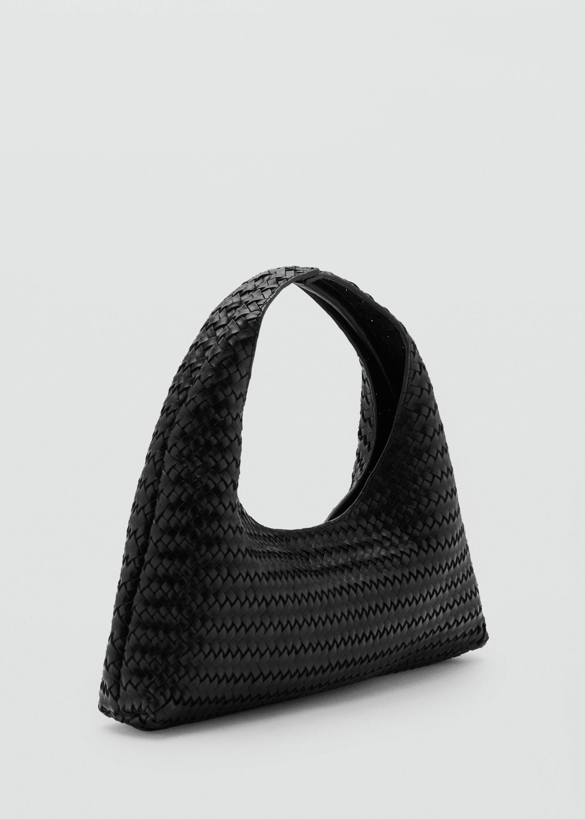 Braided leather handbag - Medium plane