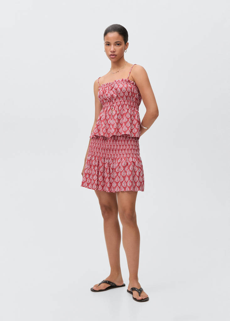 Printed strap top — Strawberry