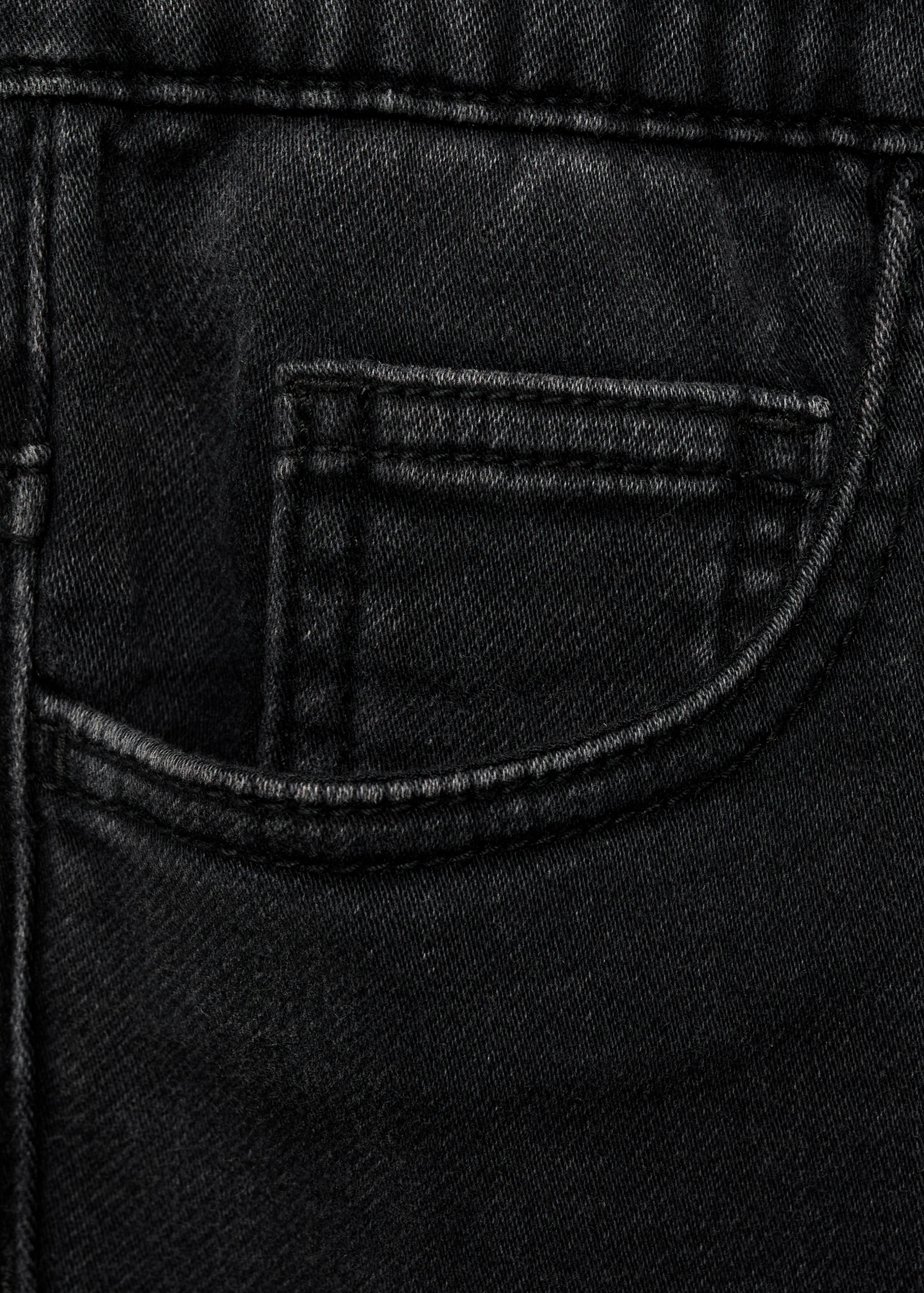 Denim bermuda shorts with drawstring - Details of the article 0
