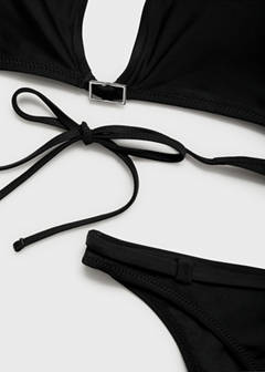 Bikini bottoms with buckle detail — Black 7