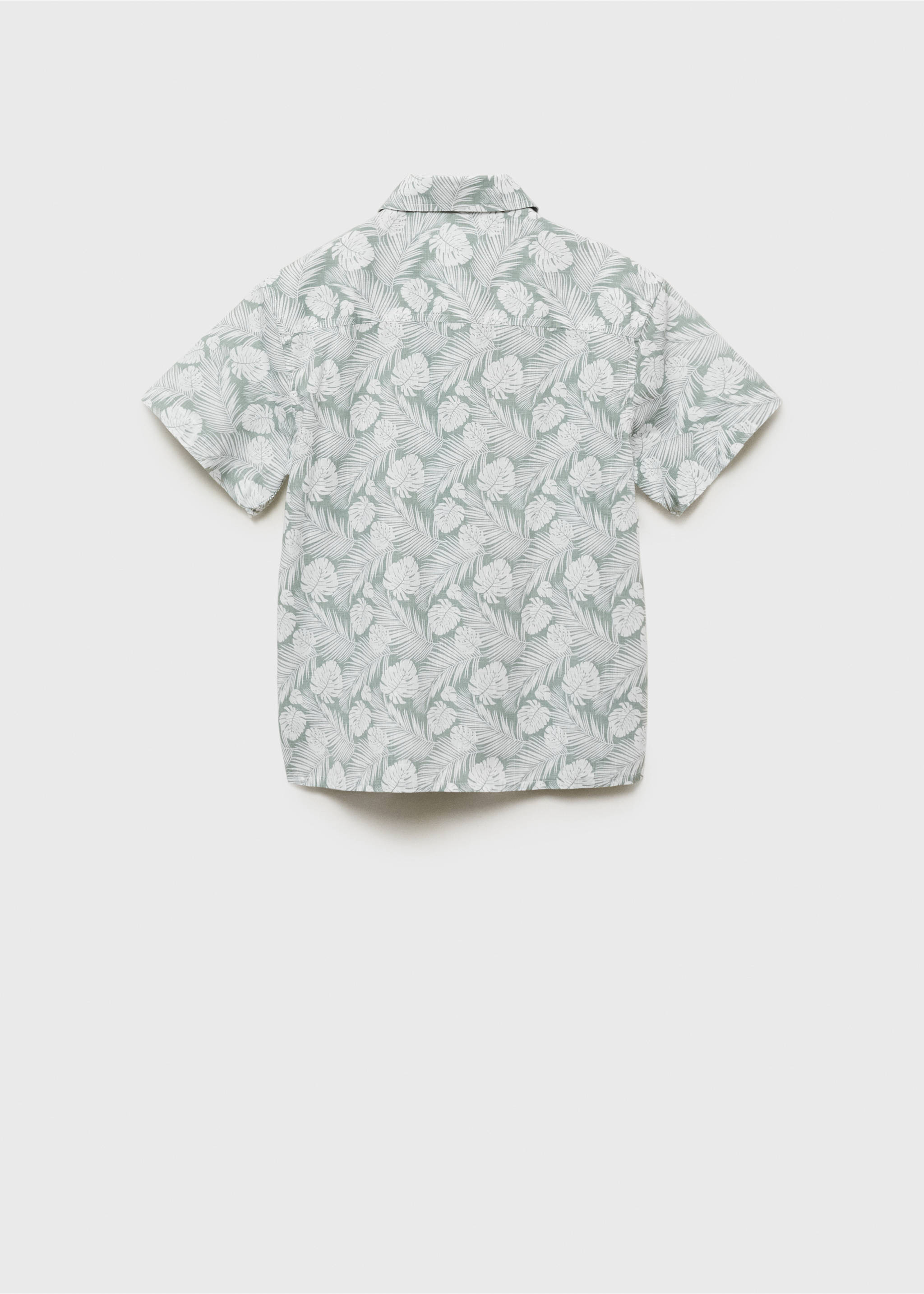 Camisa estampado tropical - Reverso del artículo, Verde. Ref: 87067685-00.