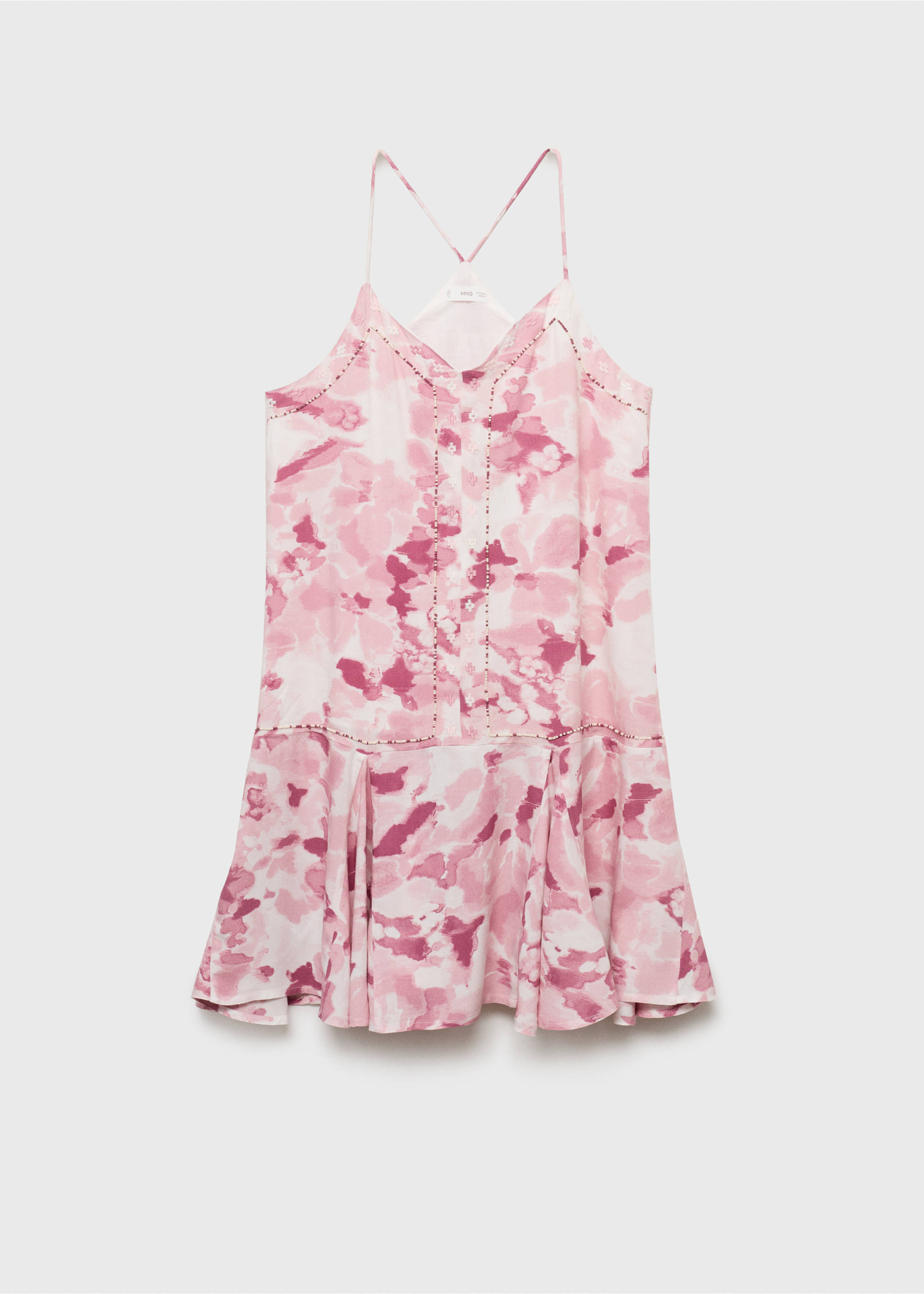 Embroidered tie-dye dress - Article without model, Pale Pink. Ref: 87067692-00.
