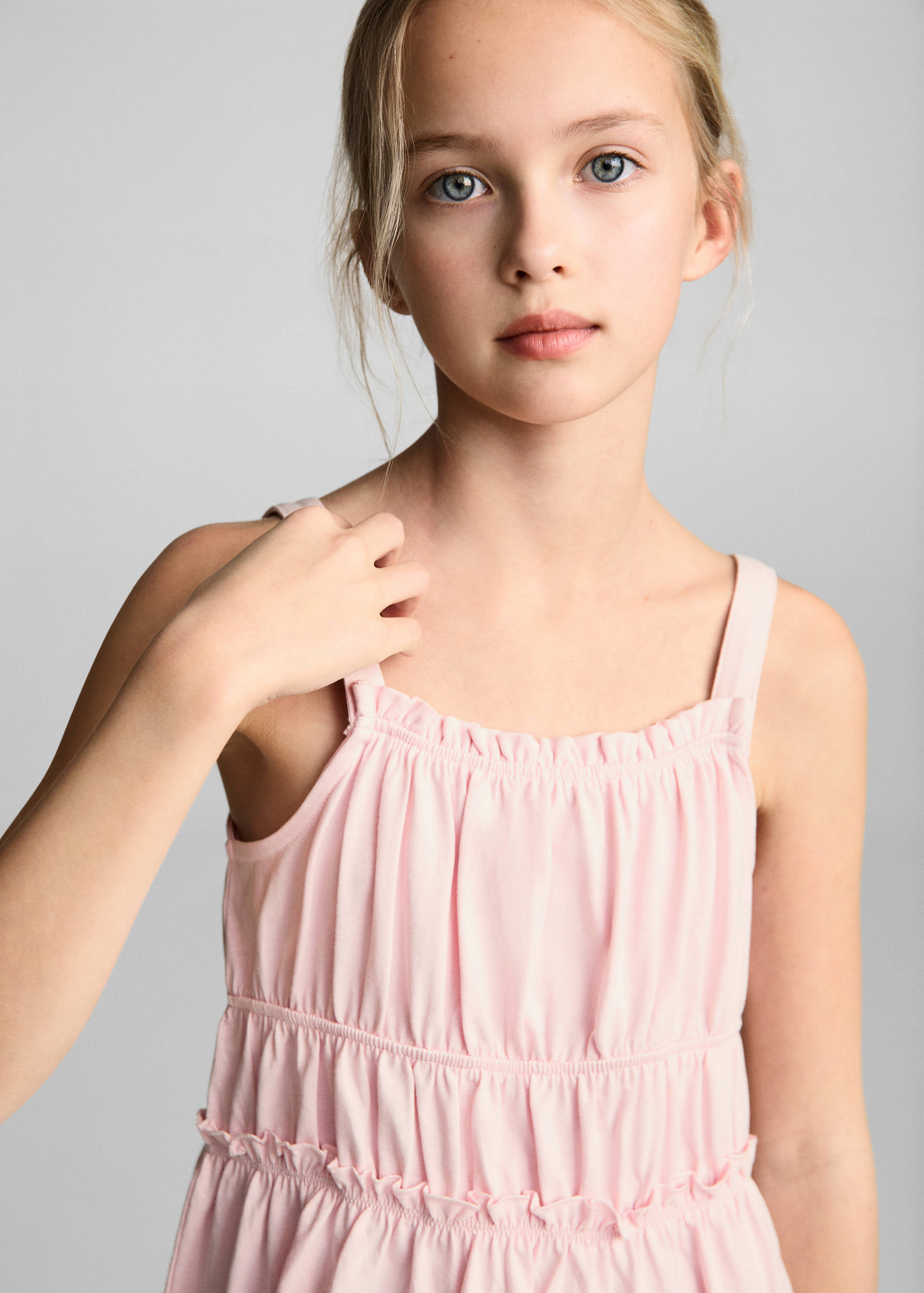 花边吊带连衣裙 - null