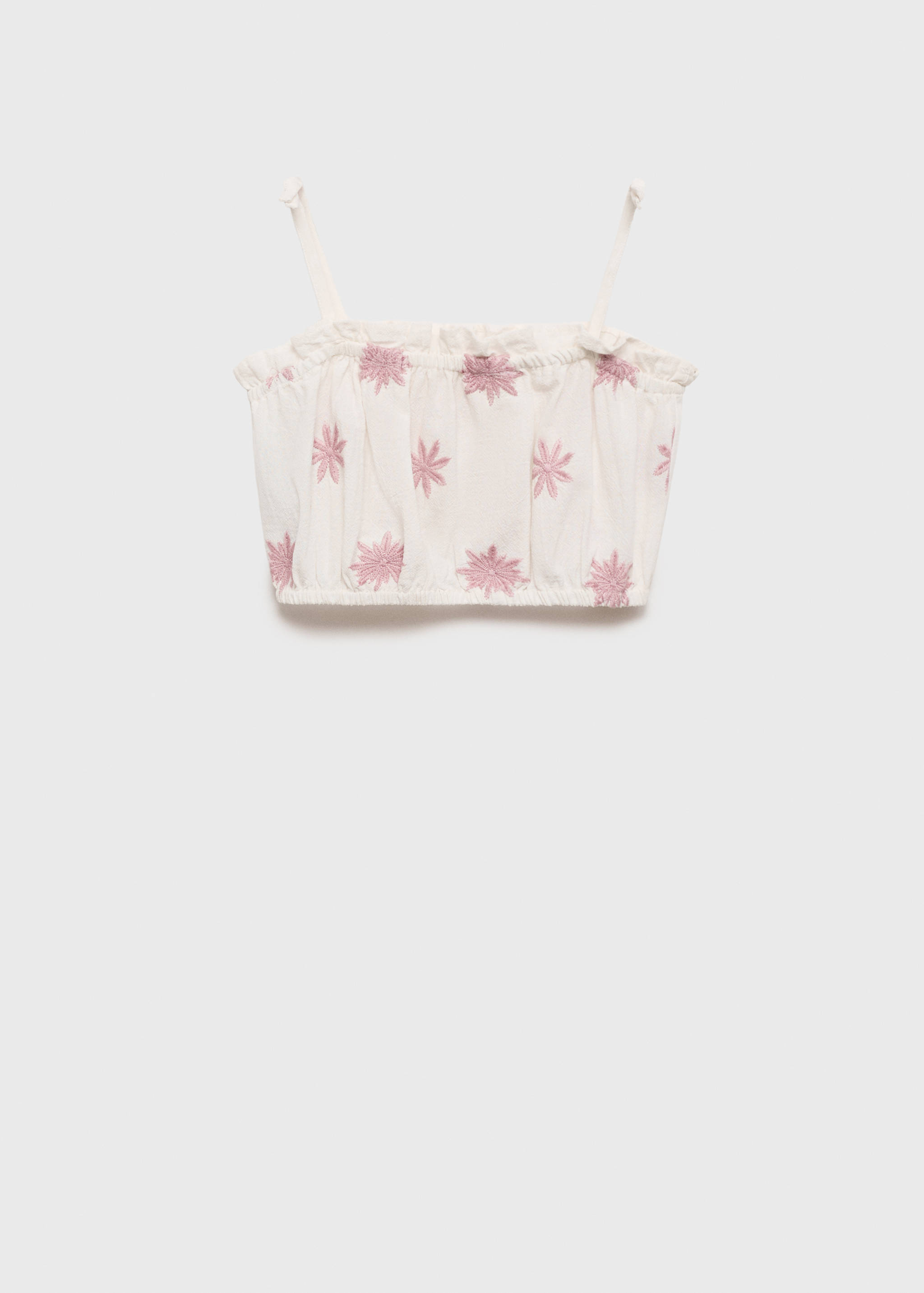 Embroidered crop top - Article without model