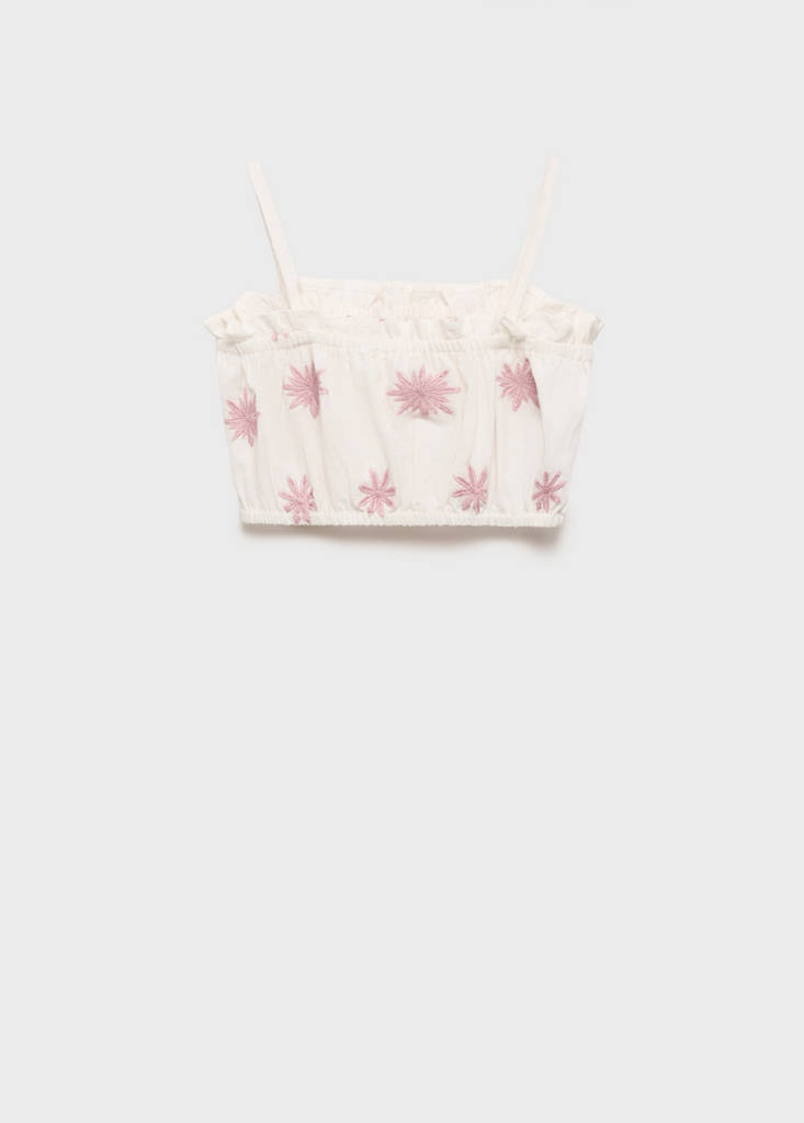 Embroidered crop top