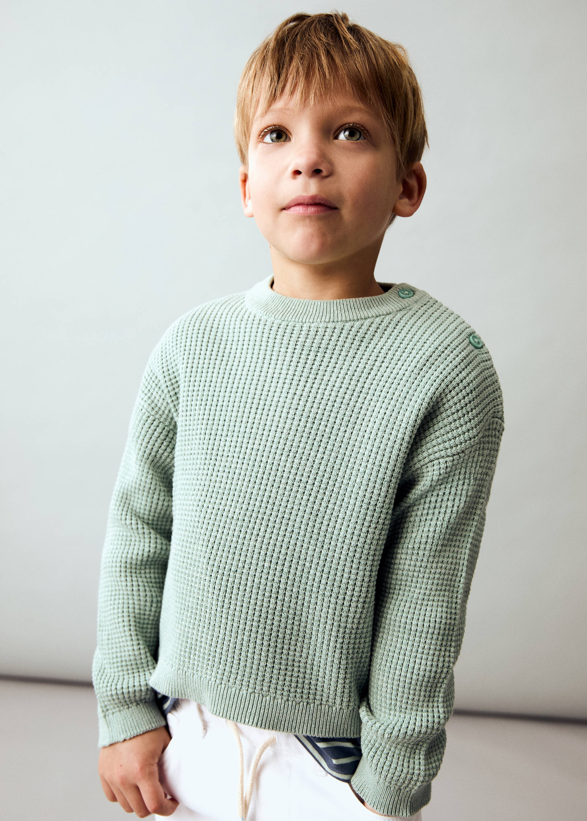 Buttons detail knit sweater - Medium plane