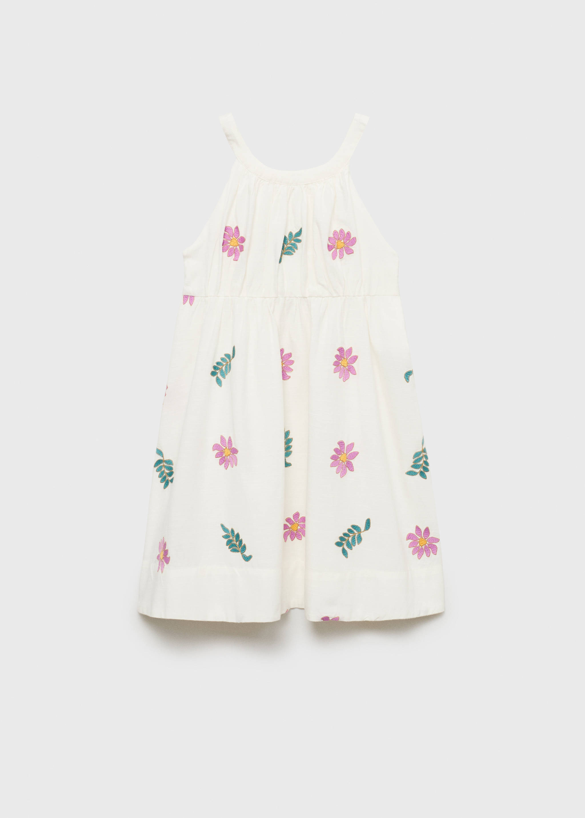 花朵刺绣连身裙 - null
