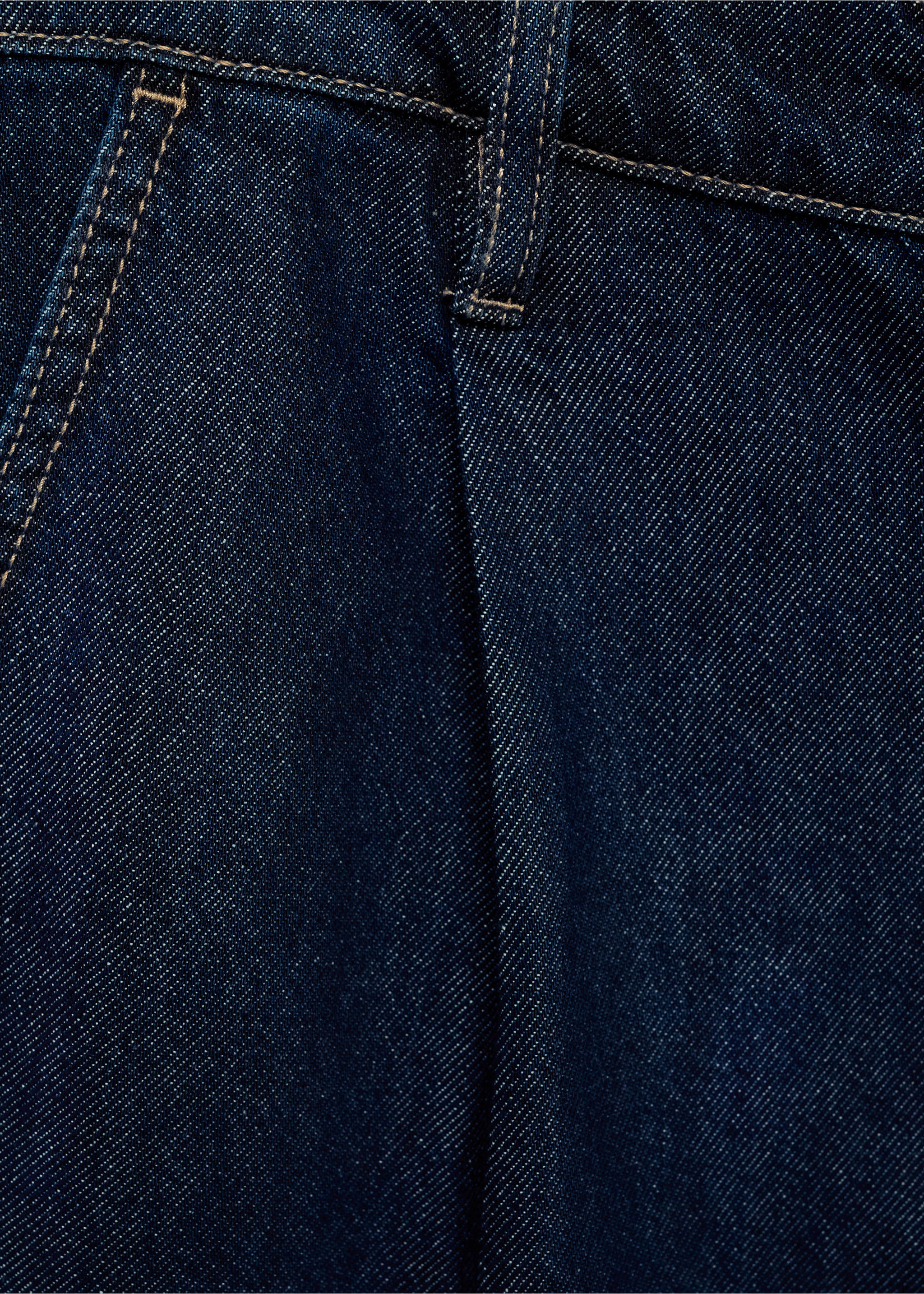 Denim rinse-wash bermuda shorts with pleats - Details of the article 0, Open Blue. Ref: 87067705-00.
