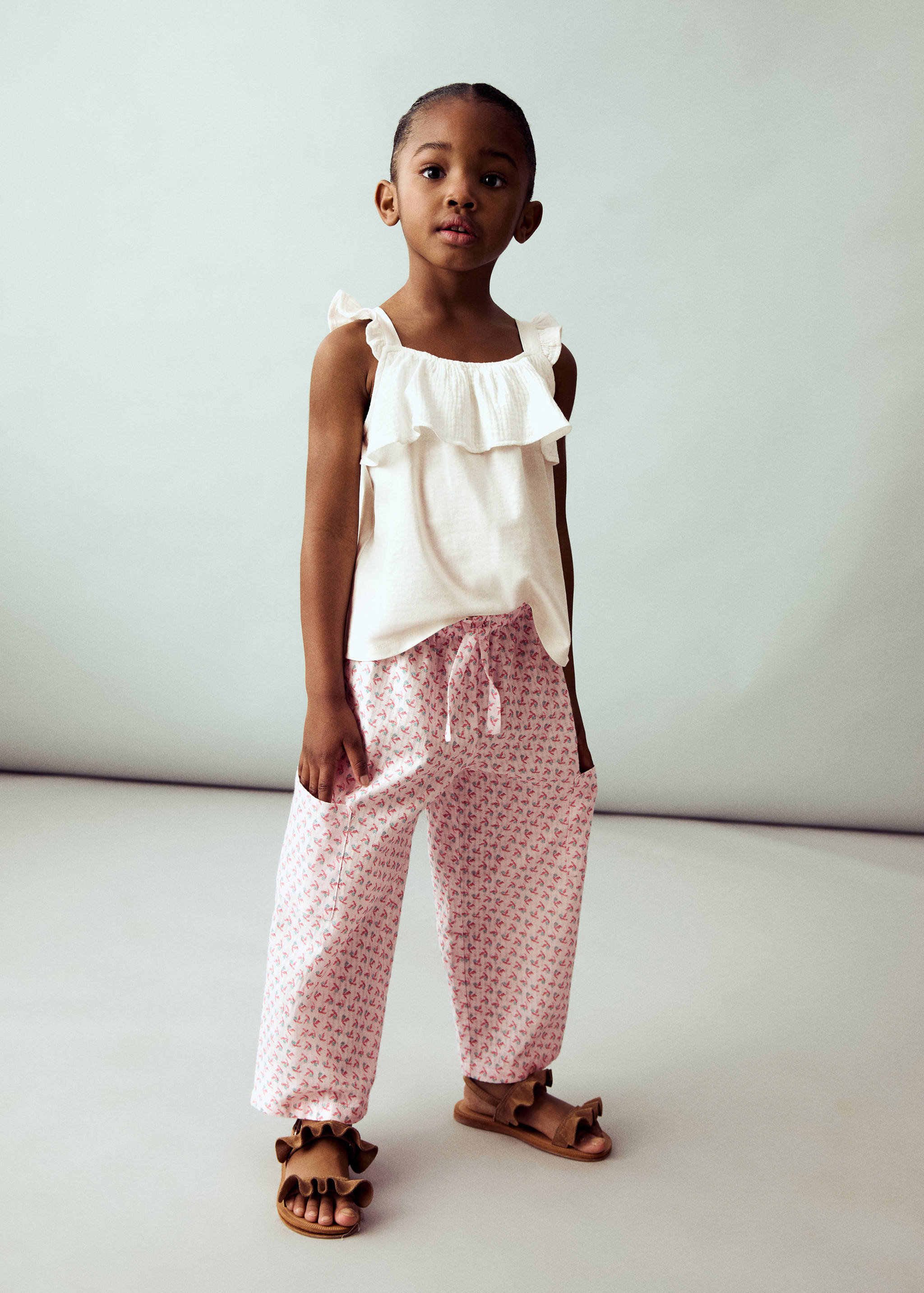 Printed straight pants - General plane