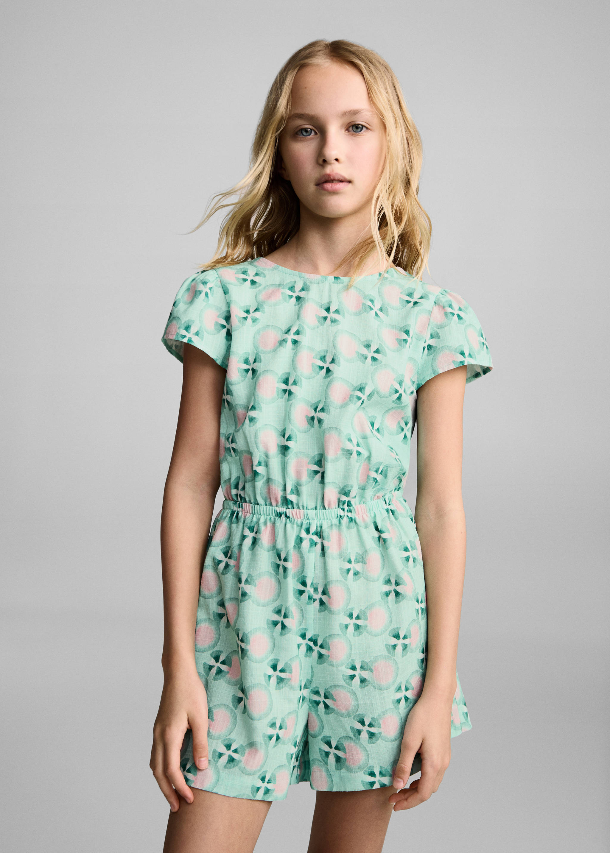 Printed short jumpsuit - Medium plane