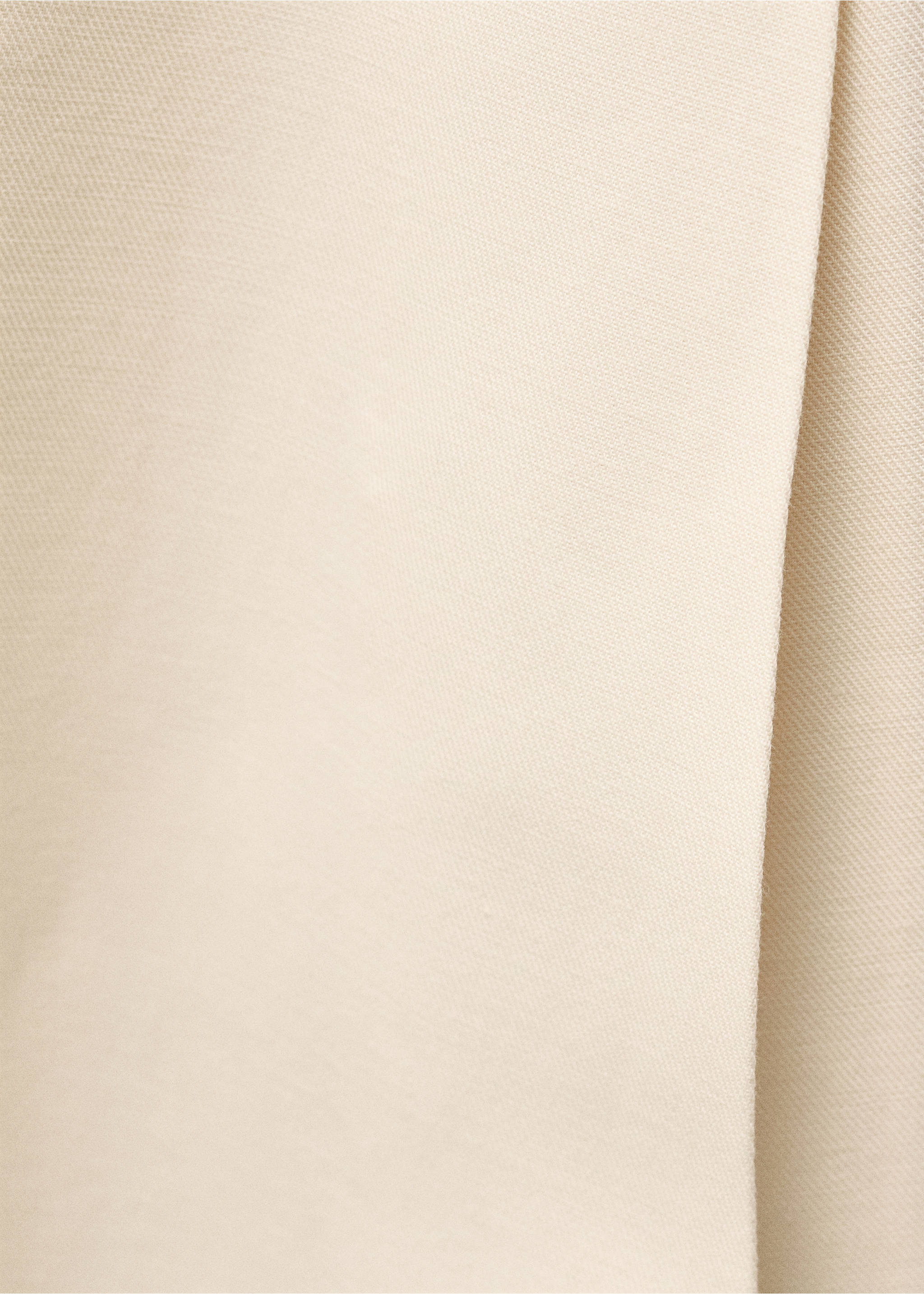 Pantalón traje mezcla lino flare - Detalle del artículo 8, Crudo. Ref: 87067717-00.