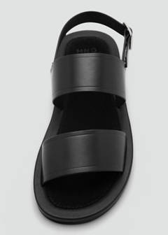 Leather strap sandals — Black 4
