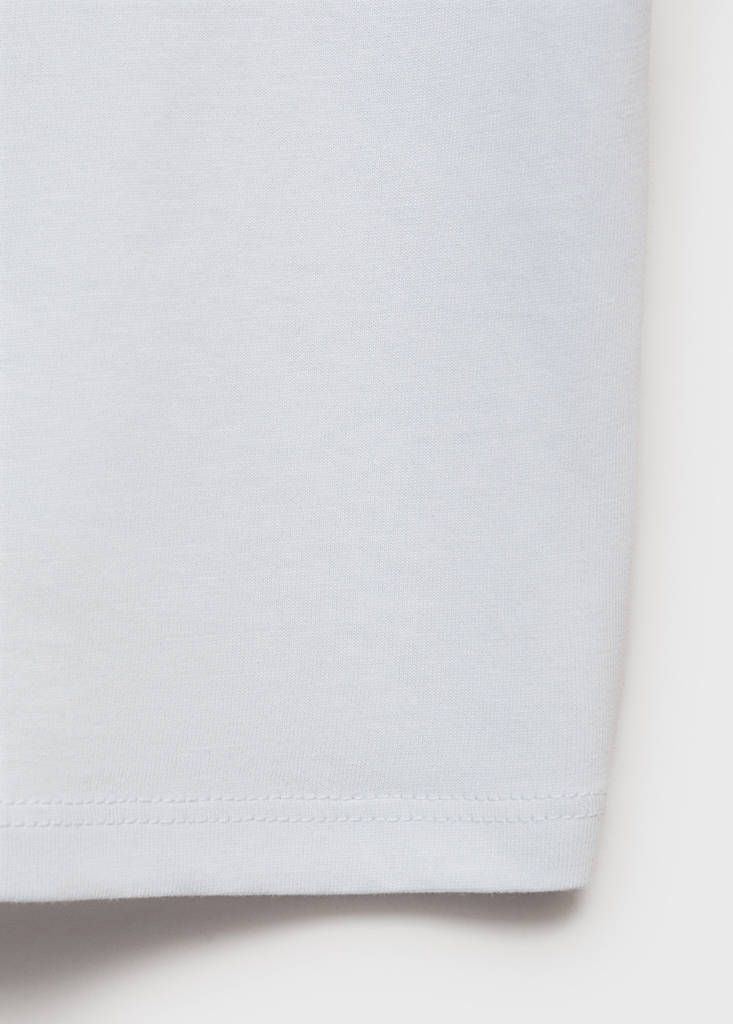 Printed message T-shirt — Sky Blue