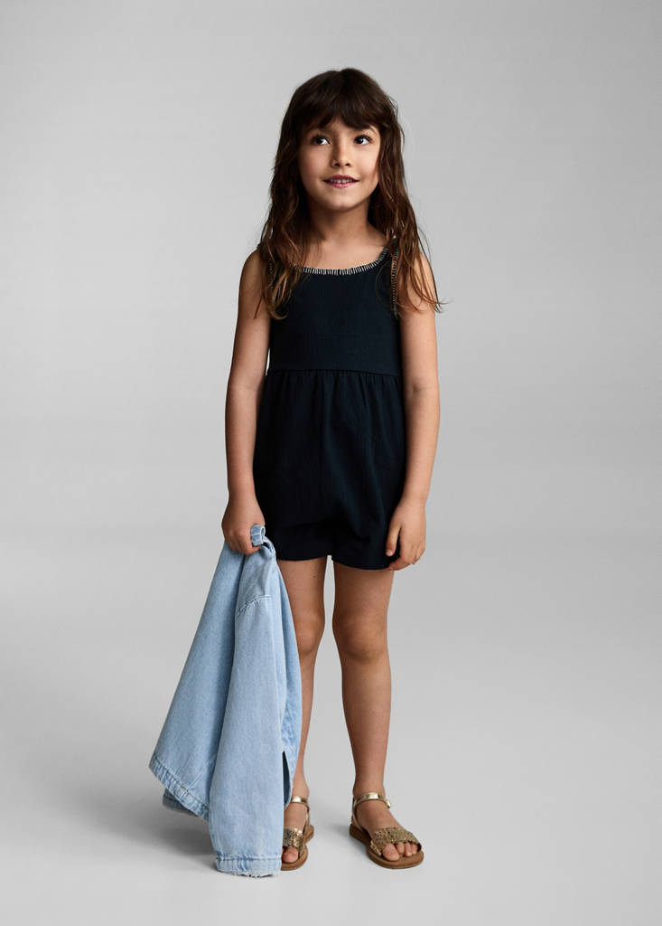 Straight short jumpsuit — Dark Navy