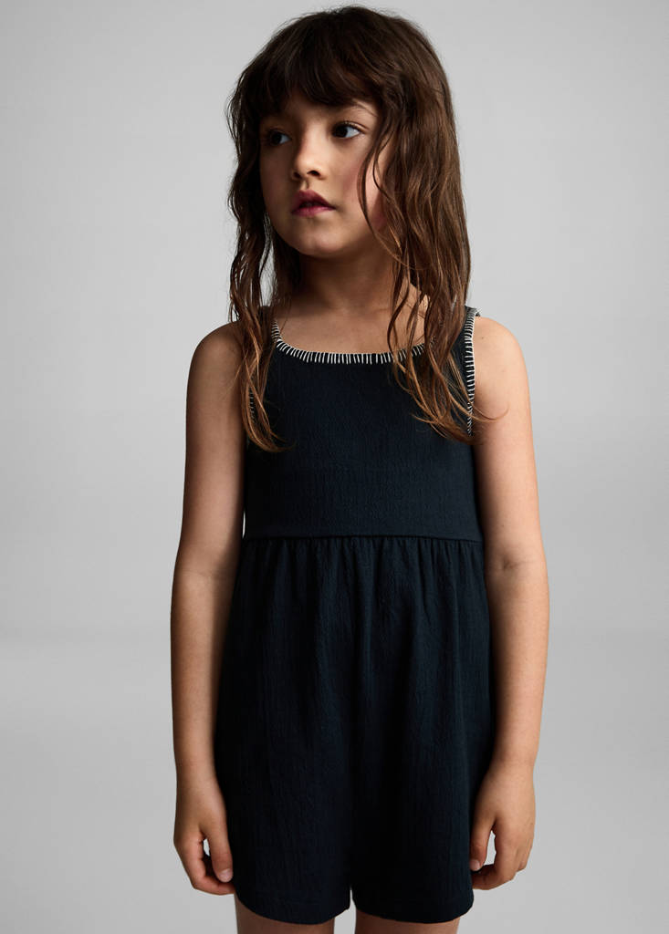 Straight short jumpsuit — Dark Navy